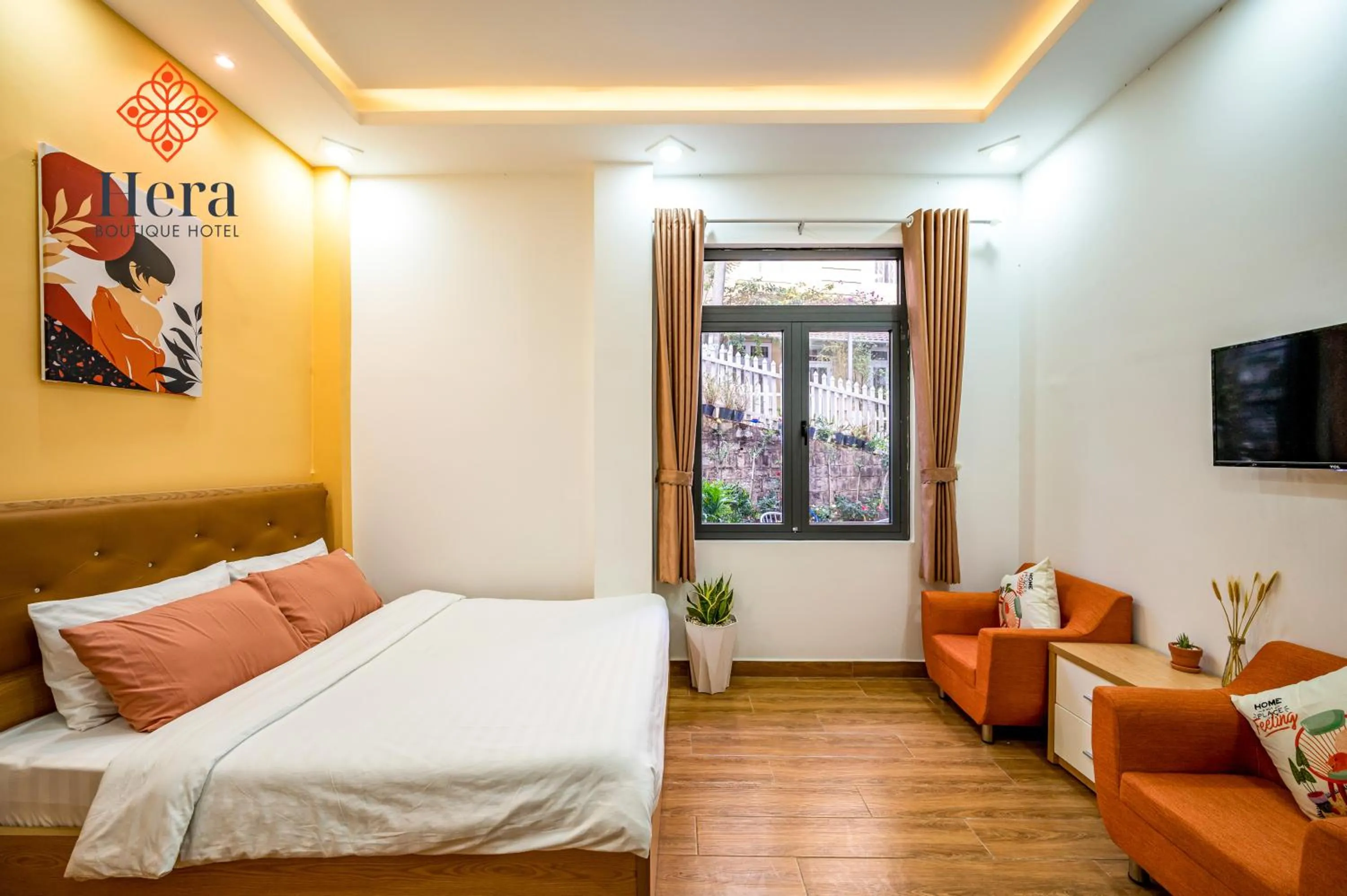 Bed in Hera Boutique Hotel