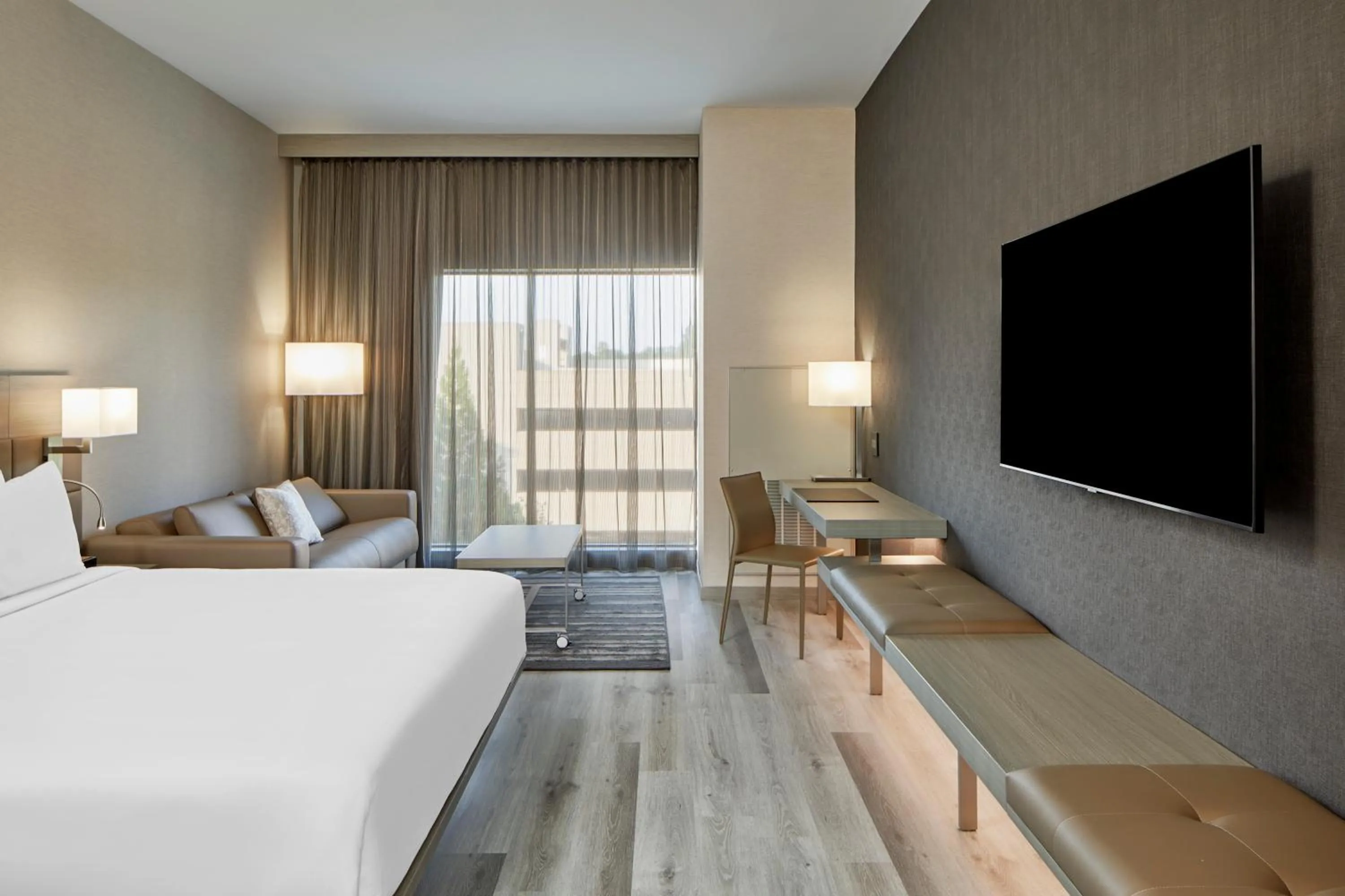 Bed in AC Hotel by Marriott Durham Duke University