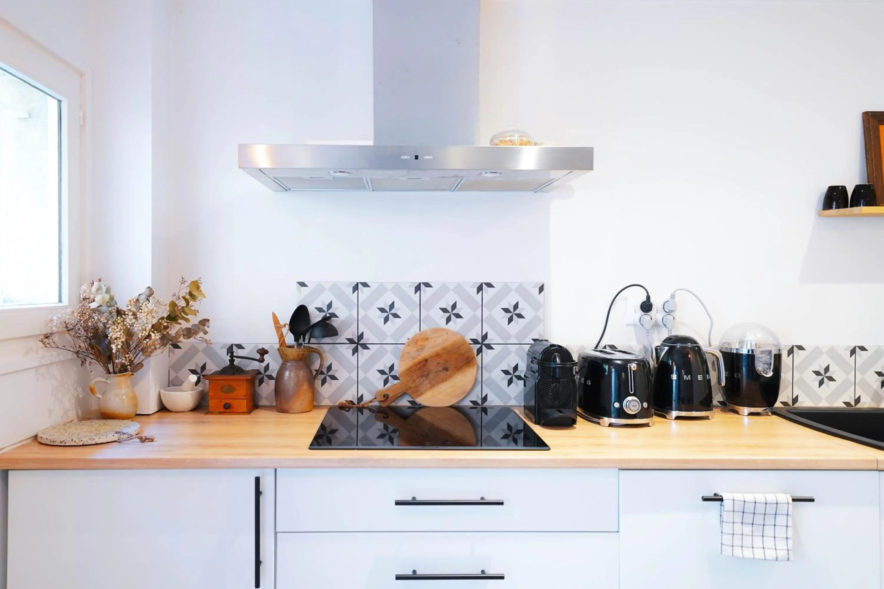 Communal kitchen in B&B La Maison Galiène