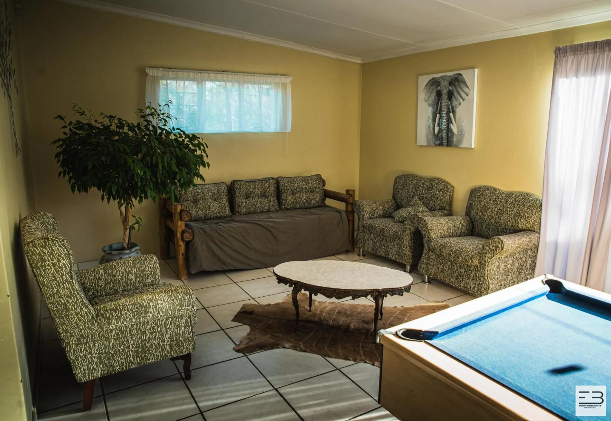 Seating area in Geluksfontein Private Game Farm
