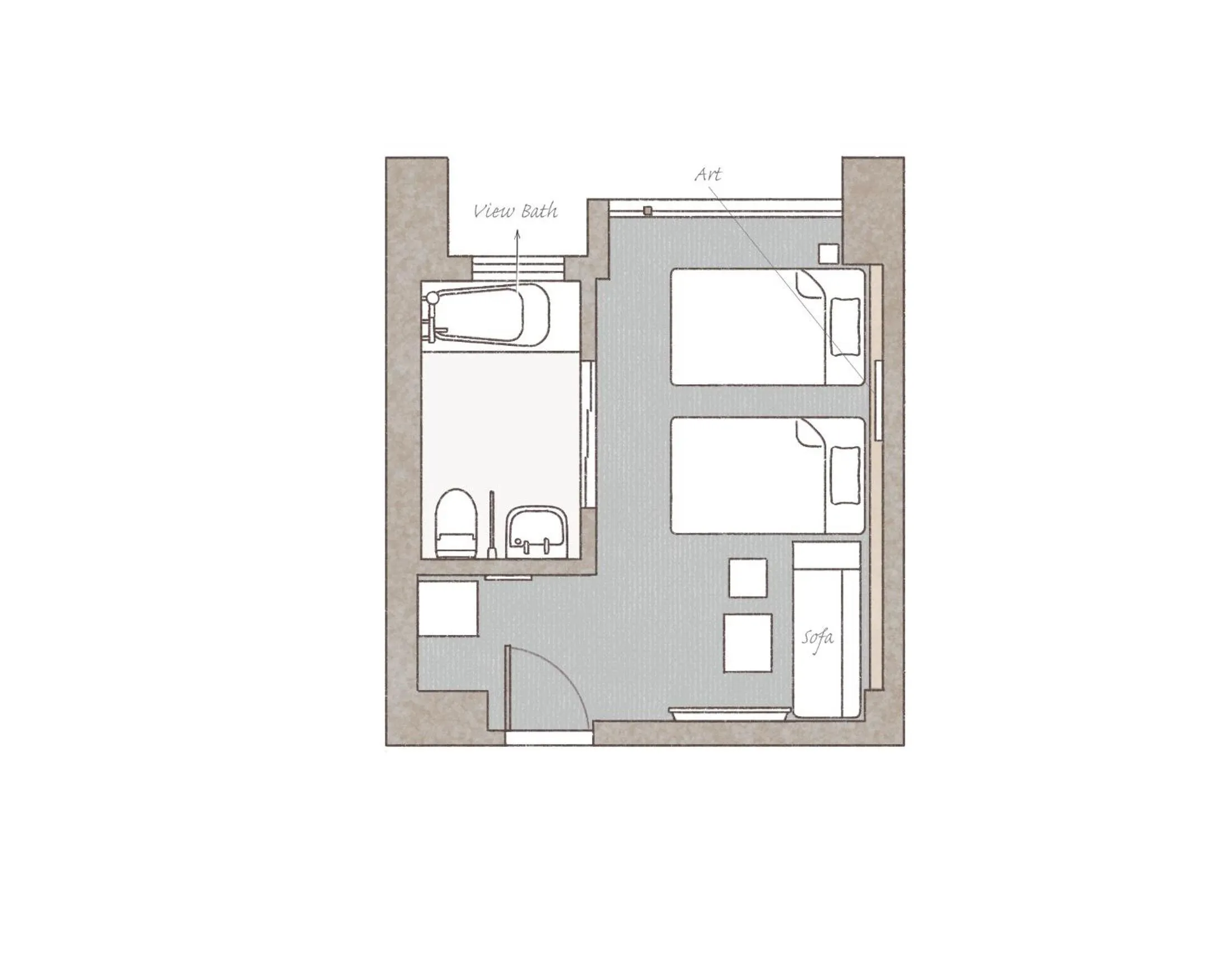 Photo of the whole room in AMANEK Beppu YULA-RE