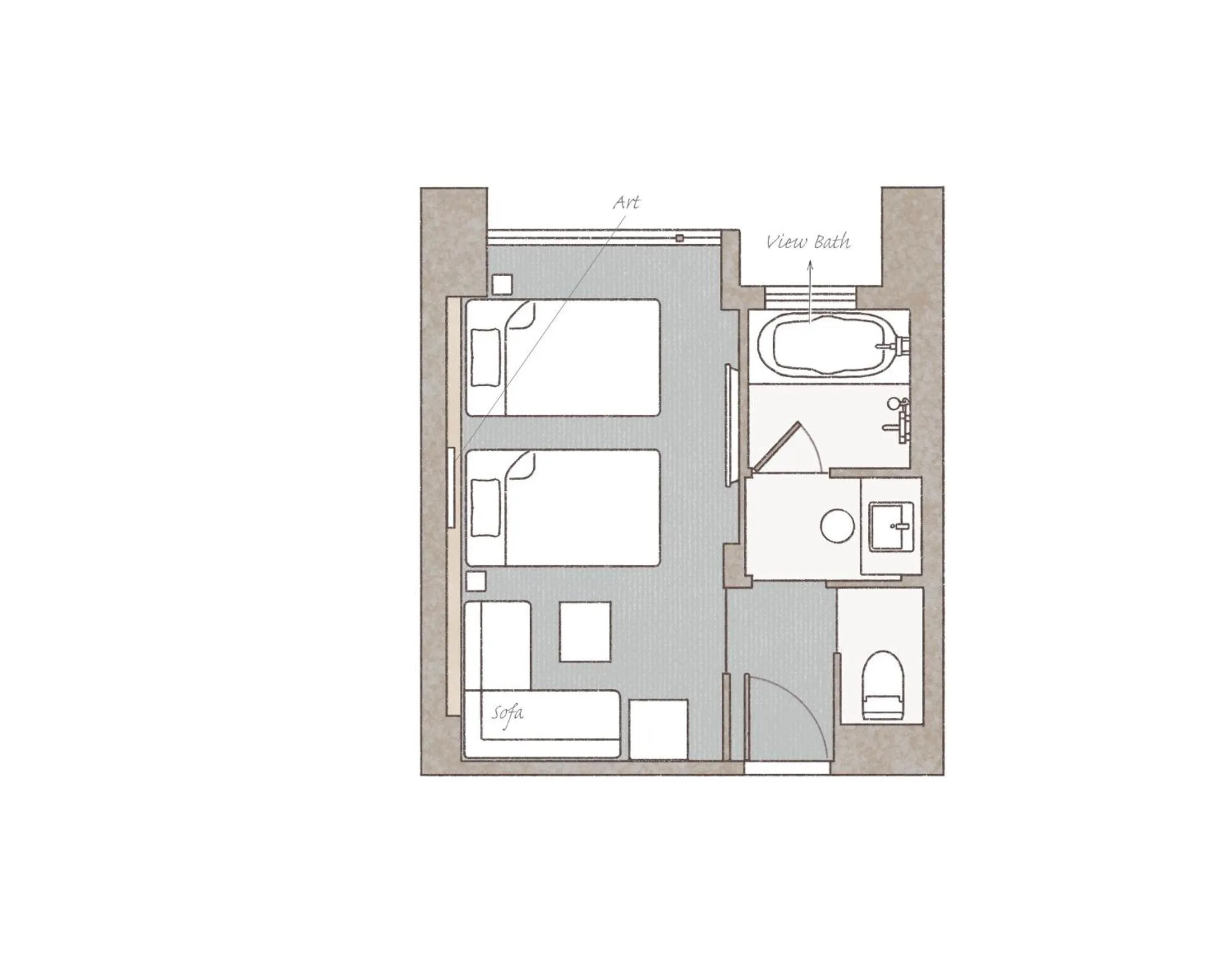 Photo of the whole room in AMANEK Beppu YULA-RE