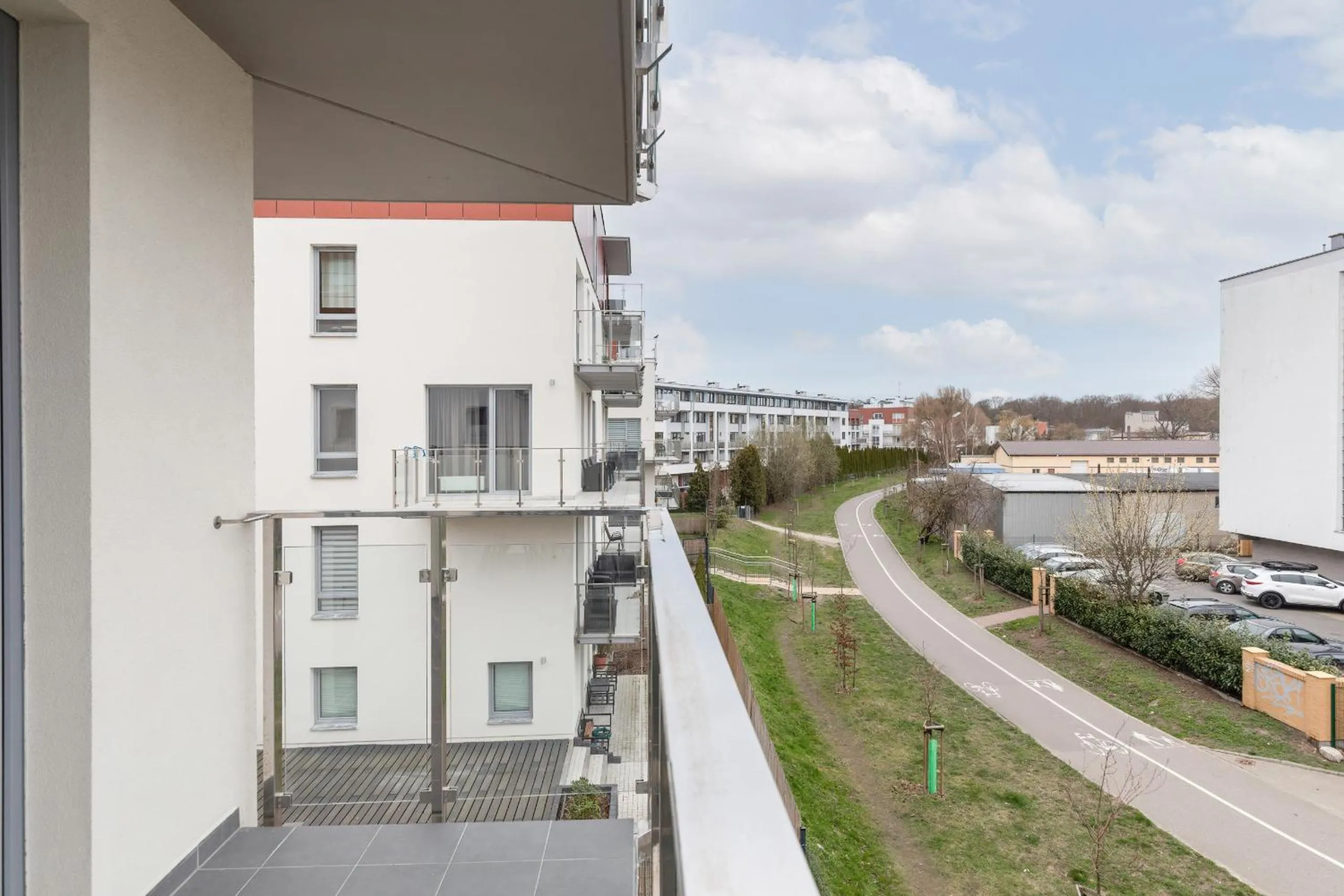 Balcony/Terrace in Apartamenty Osiedle Bursztynowe II by Noclegi Renters