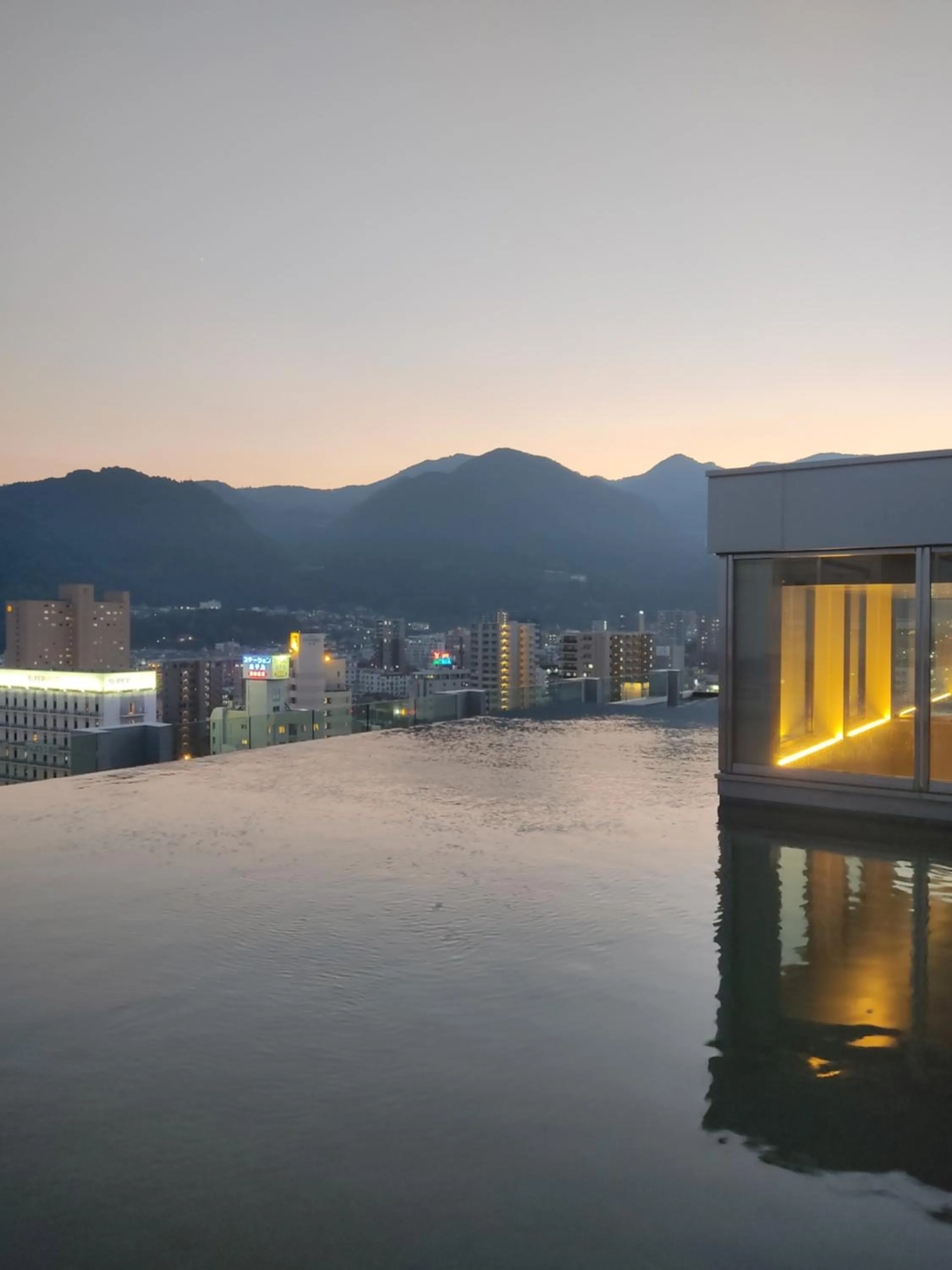 Pool view in AMANEK Inn Beppu