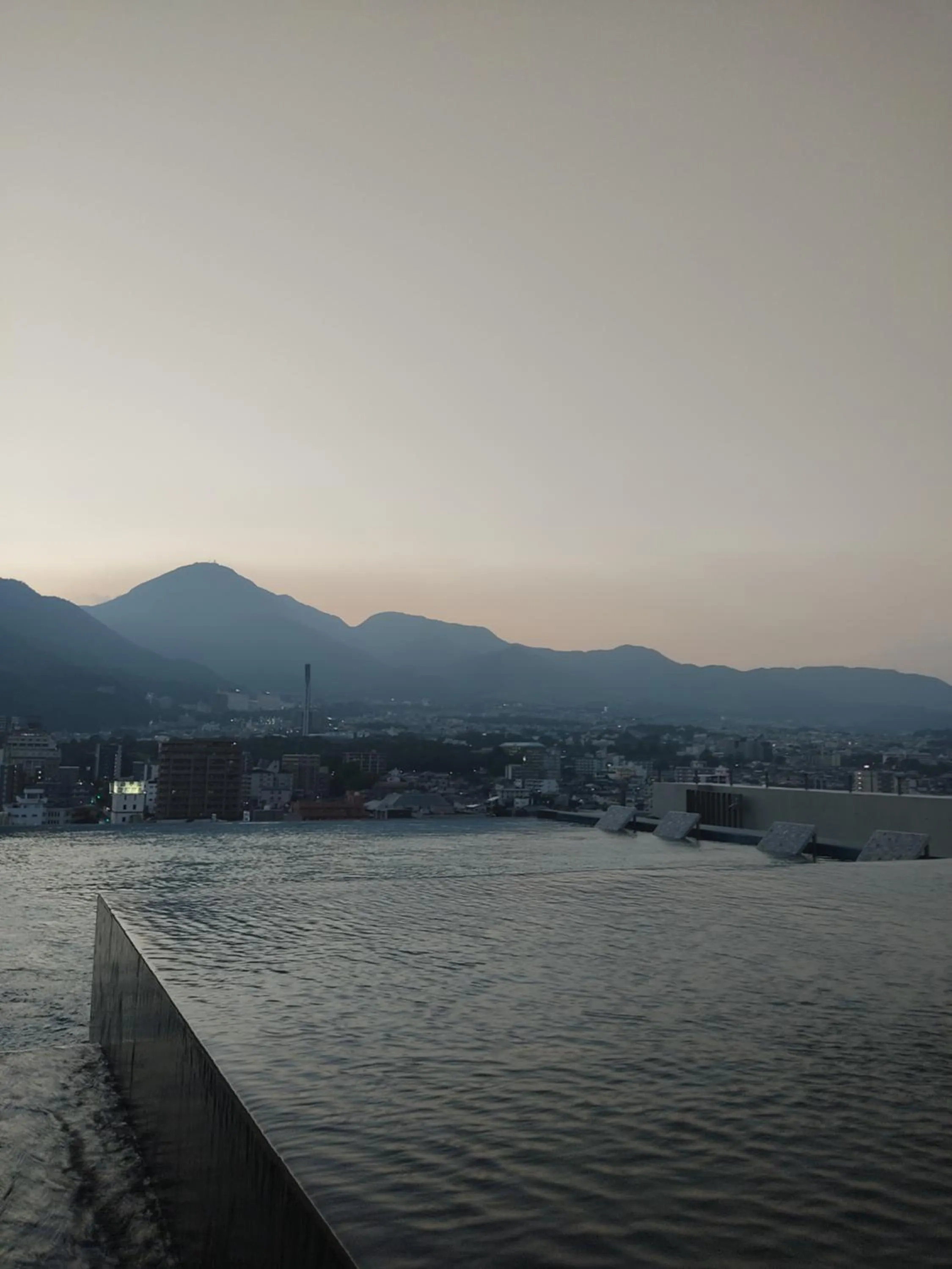 Pool view in AMANEK Inn Beppu