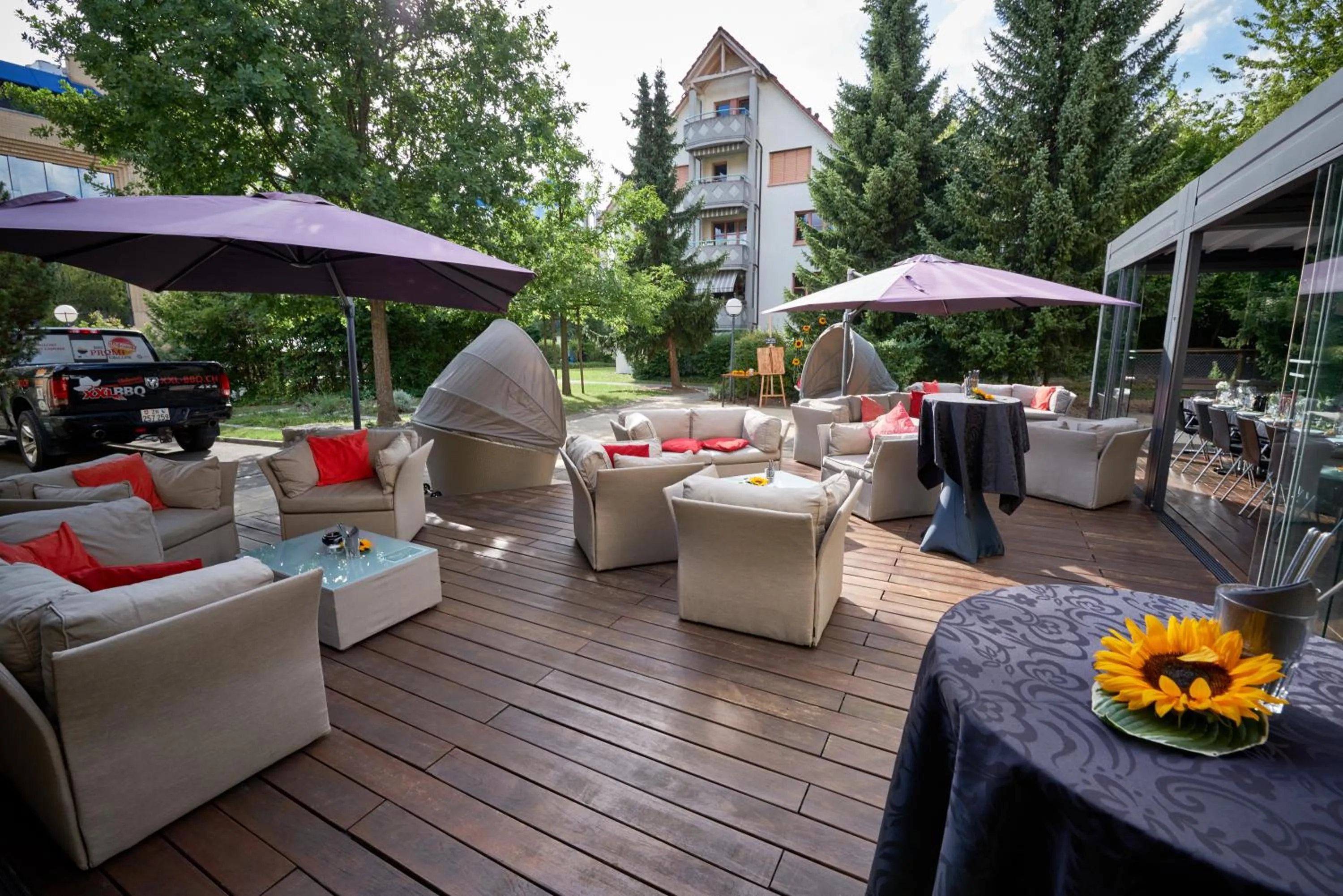 Garden view in Boutiquehotel Thessoni Classic & Self service Residence Home Zürich