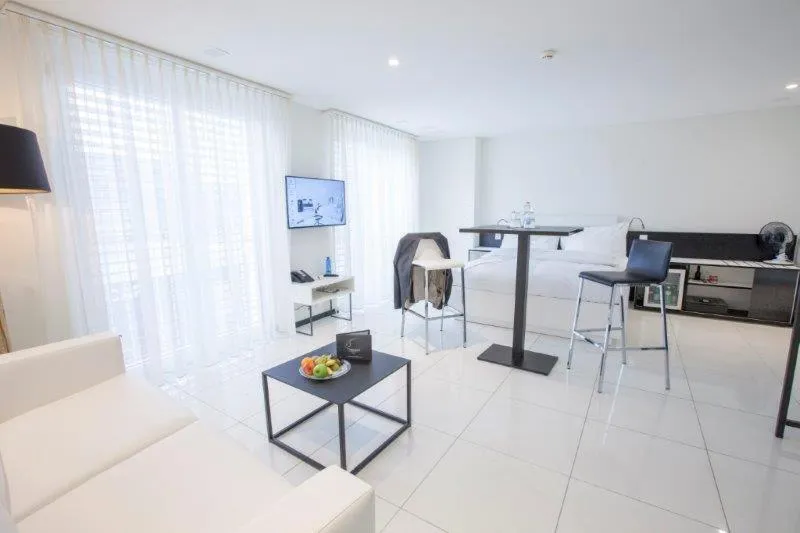 Living room in Boutiquehotel Thessoni Classic & Self service Residence Home Zürich