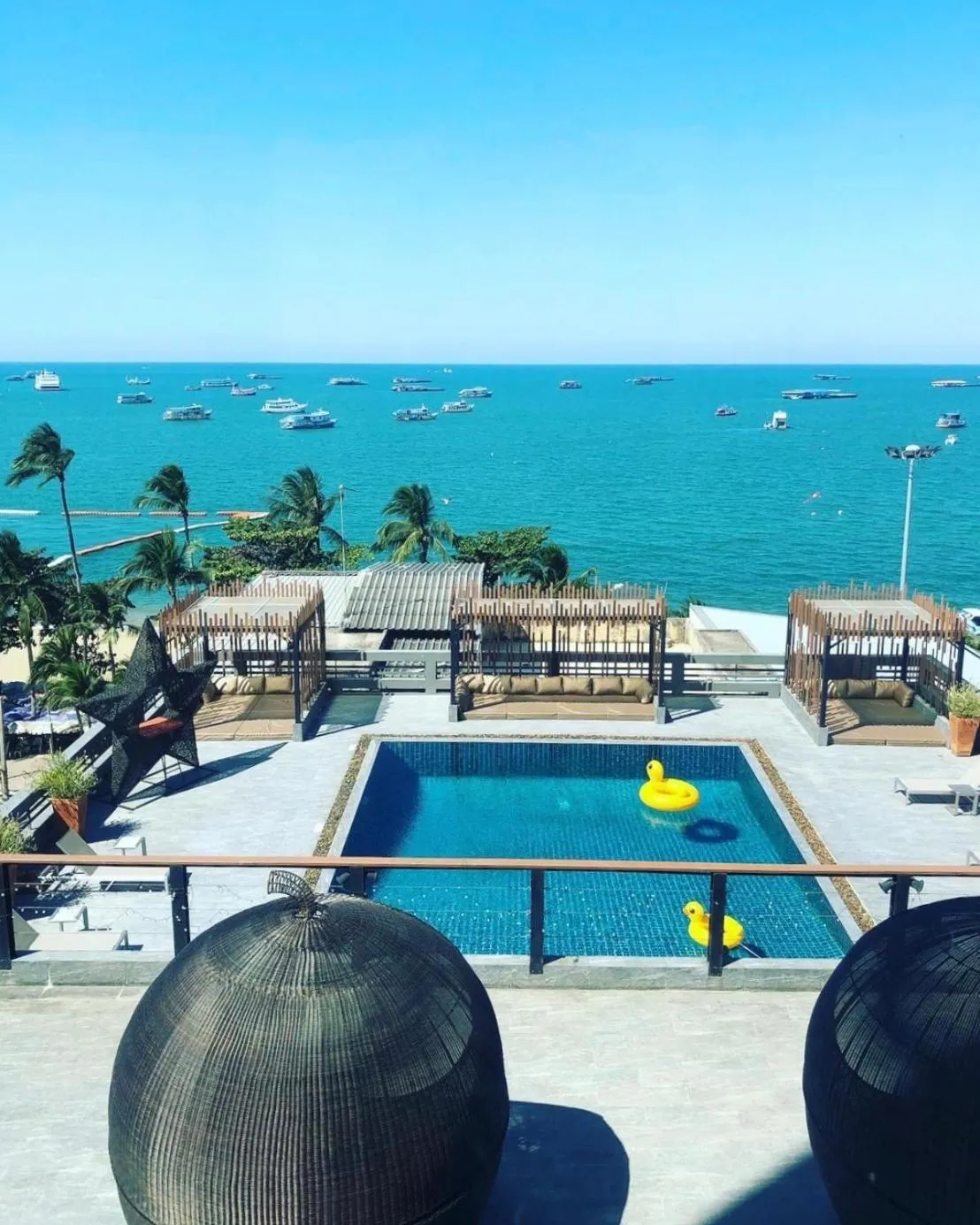 Pool view in Hermann Hotel Pattaya - SHA Extra Plus