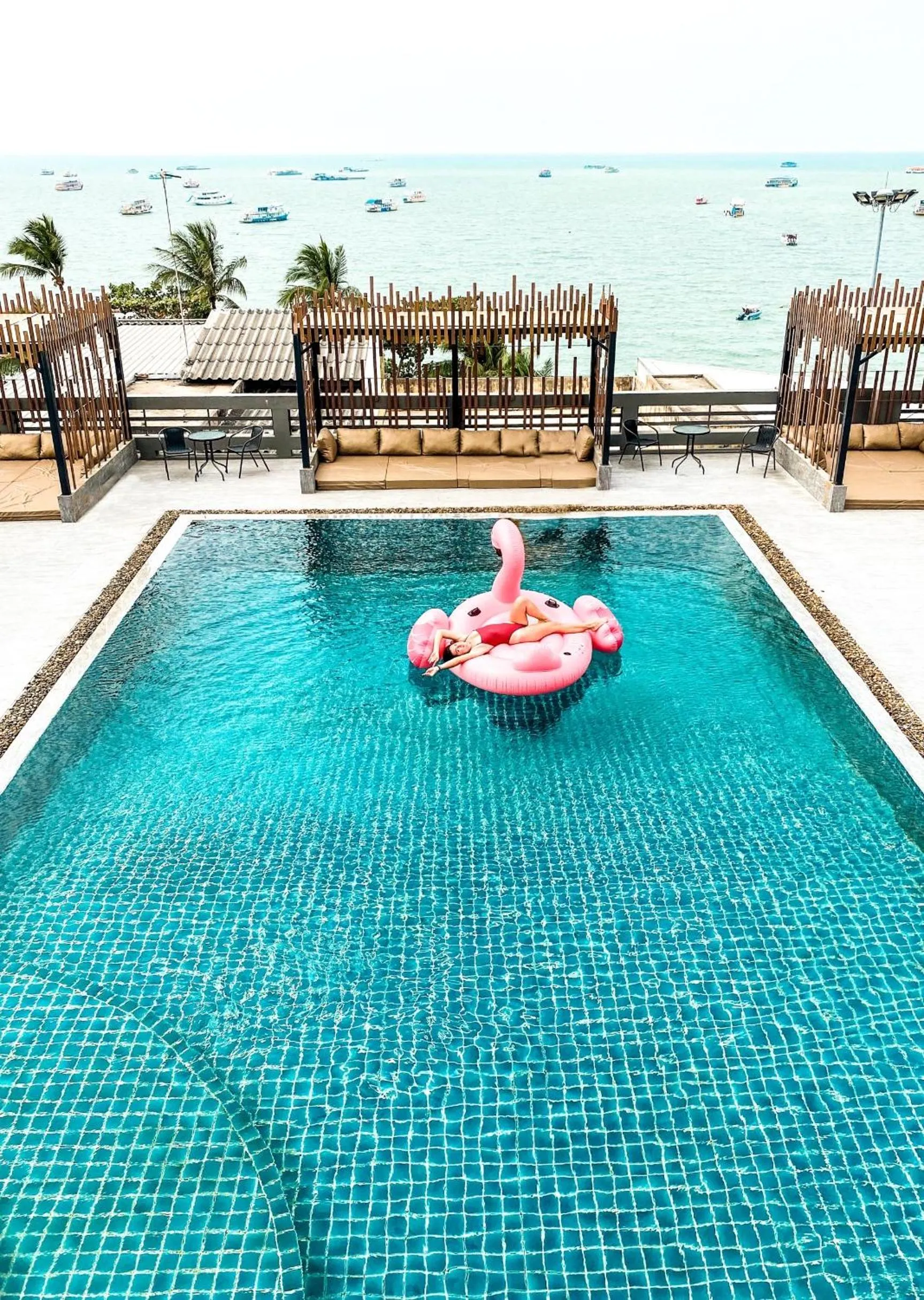 Pool view in Hermann Hotel Pattaya - SHA Extra Plus