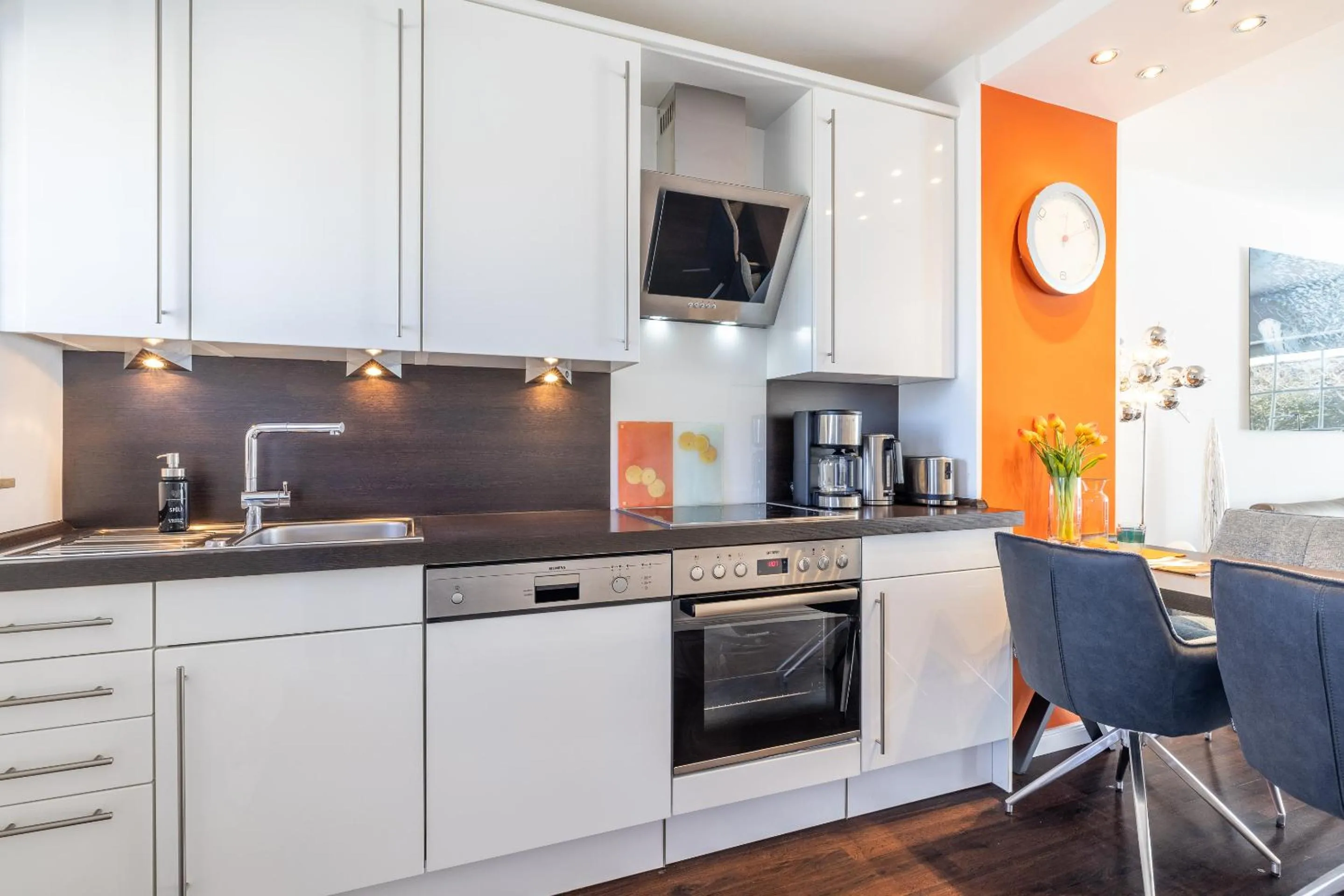 Kitchen or kitchenette in Fewo Westerbrise App 2 Studio Veit