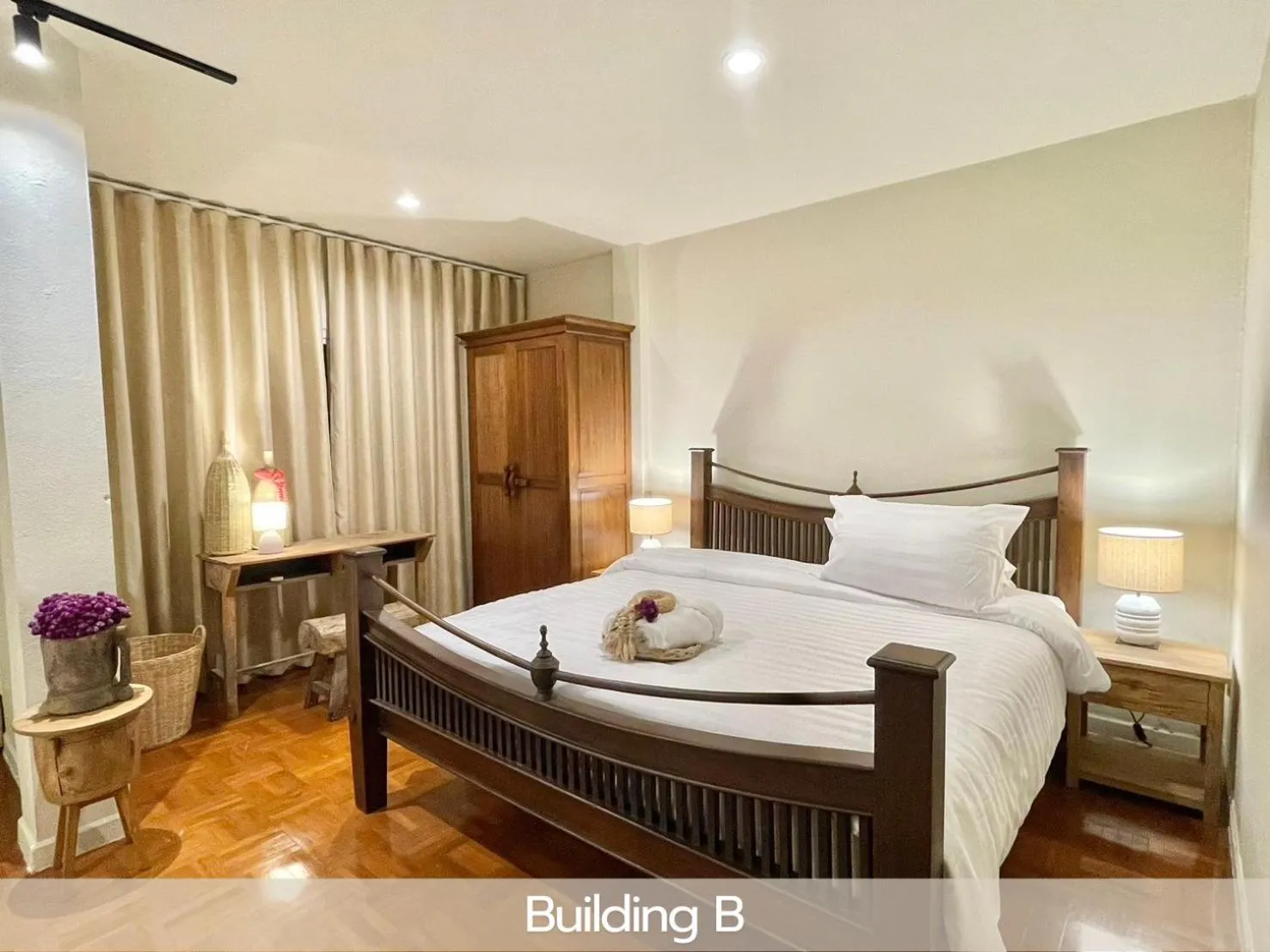 Bed in Sabaiday Guesthouse Nimman