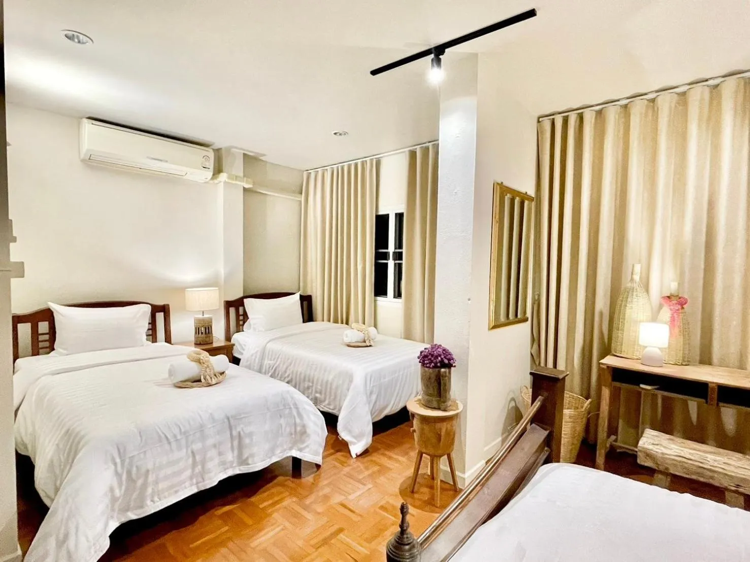 Bed in Sabaiday Guesthouse Nimman