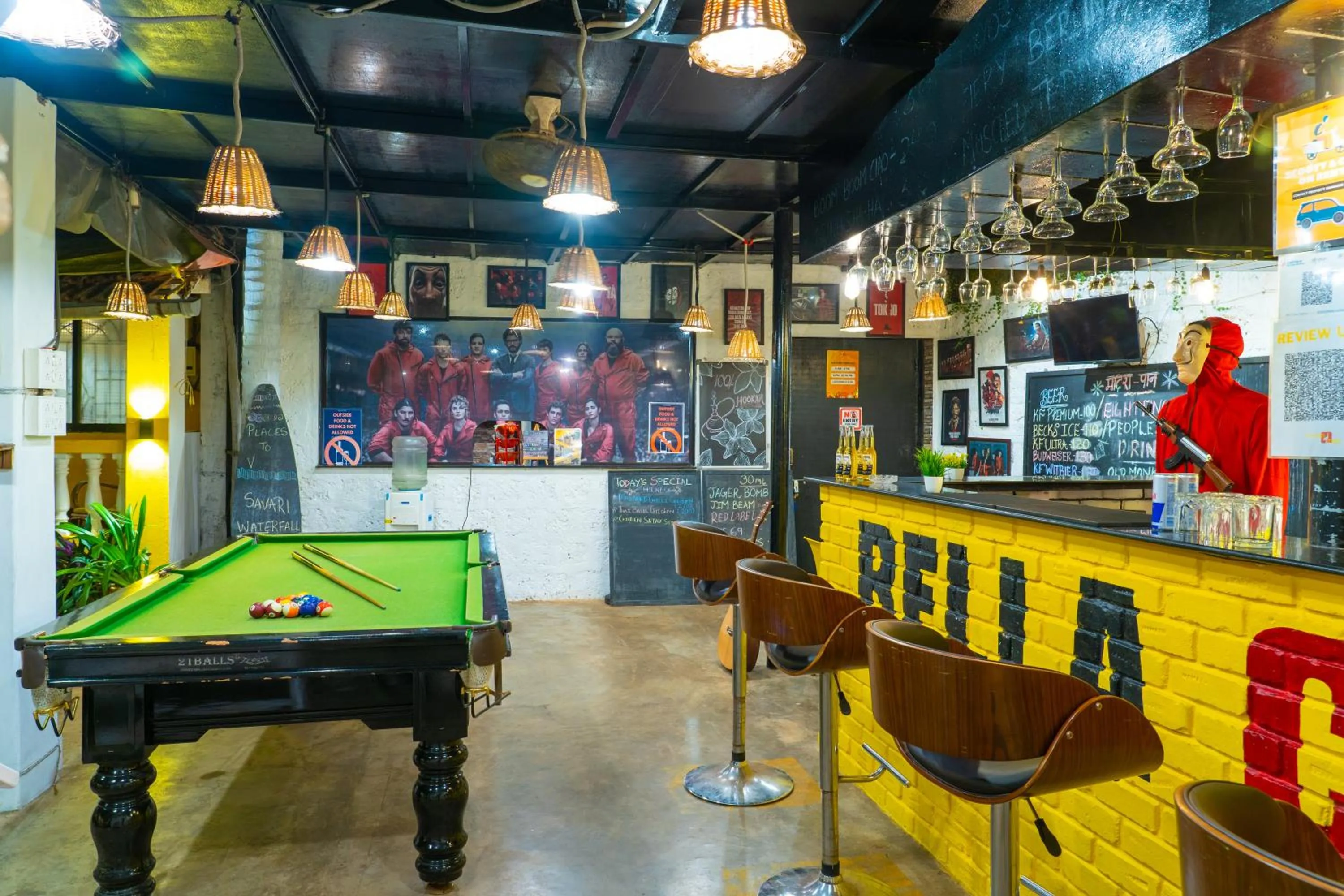 Game Room in Whoopers Hostel Palolem