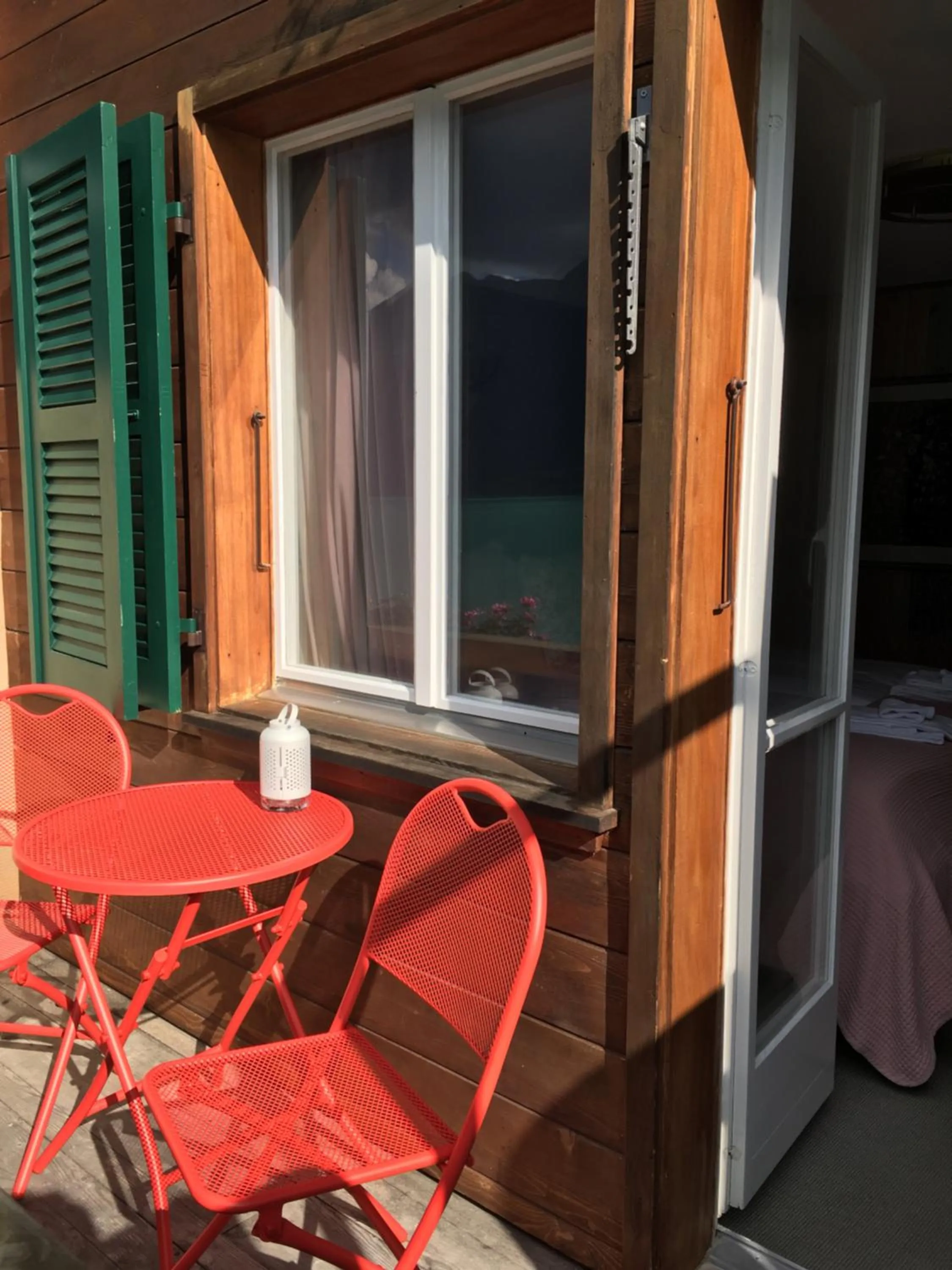 Balcony/Terrace in Boutique Hotel Bellevue B&B am Brienzersee Iseltwald Interlaken