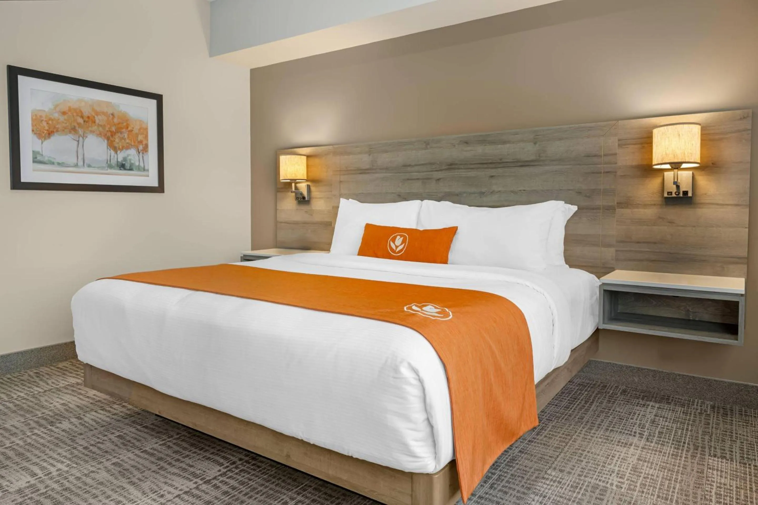 Bedroom, Bed in Amsterdam Inn & Suites, an Ascend Collection Hotel