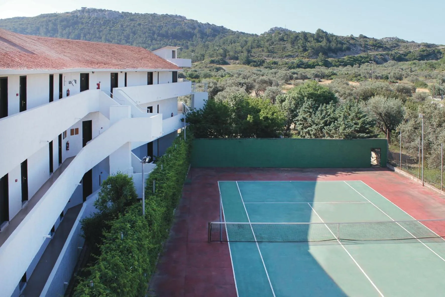 Tennis court in Lymberia Hotel