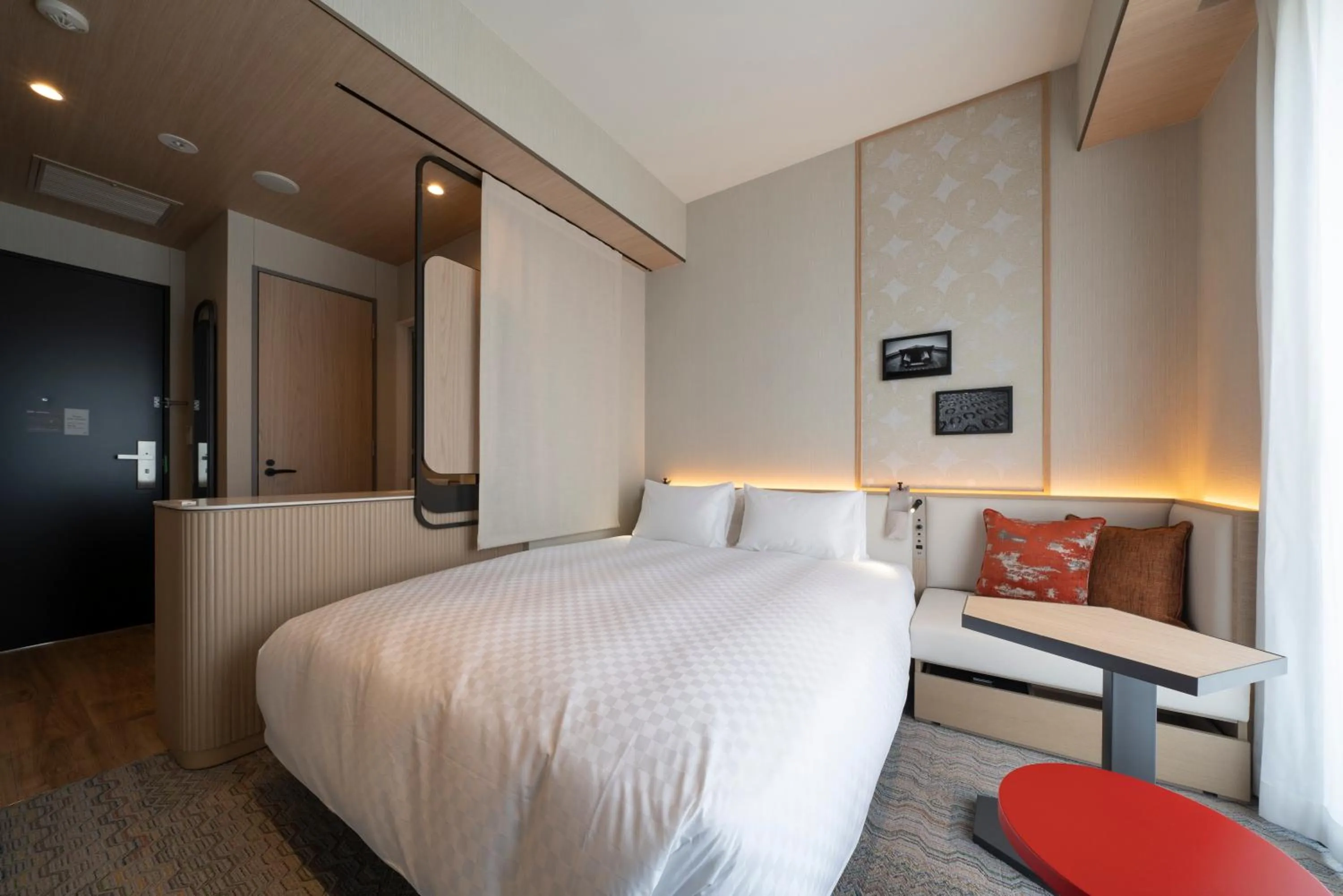 Photo of the whole room, Bed in HOTEL μ STYLE INUYAMA experience