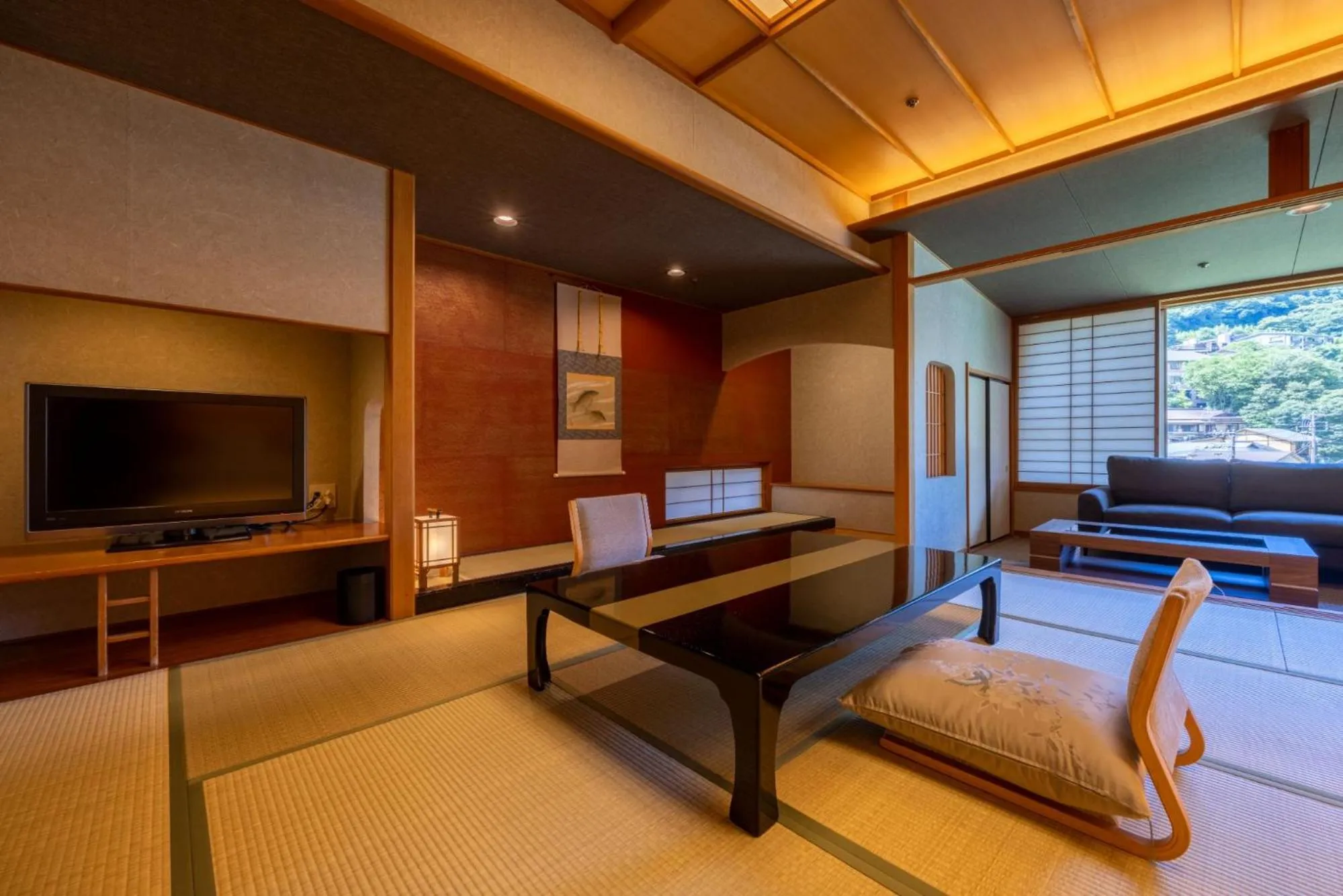 Living room in Hakone Yumoto Onsen Hotel Kajikaso