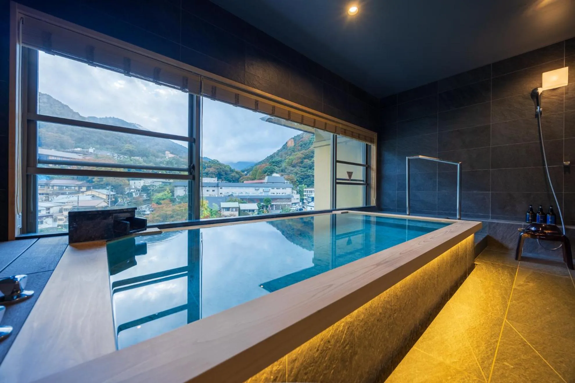 Hot Spring Bath in Hakone Yumoto Onsen Hotel Kajikaso