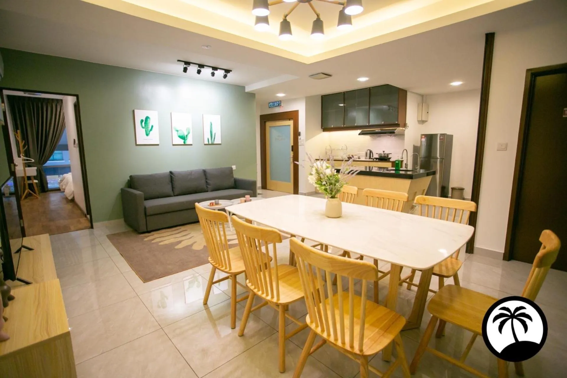 Dining area in Paradise Suite at KK Times Square, beside Imago