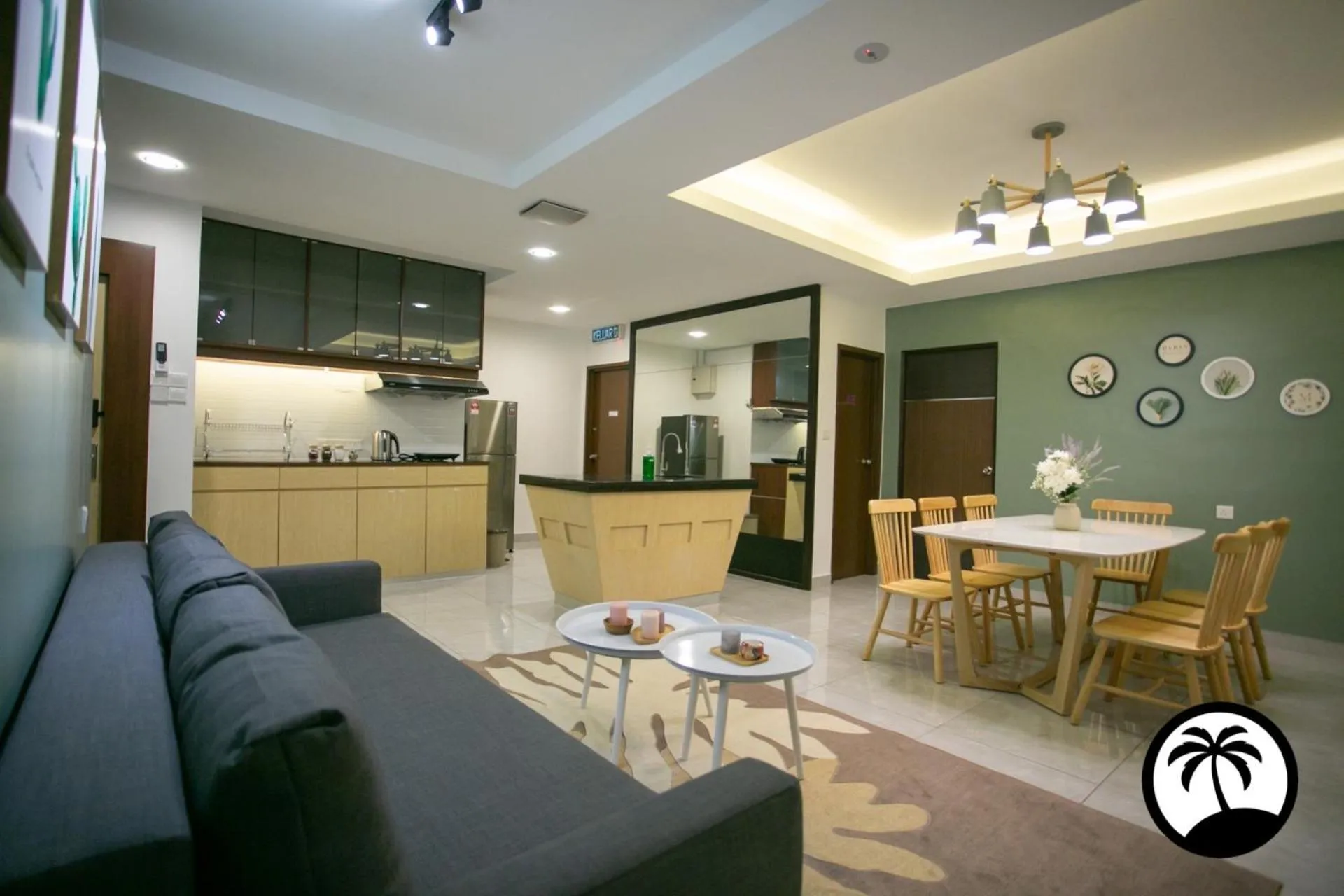 Living room in Paradise Suite at KK Times Square, beside Imago