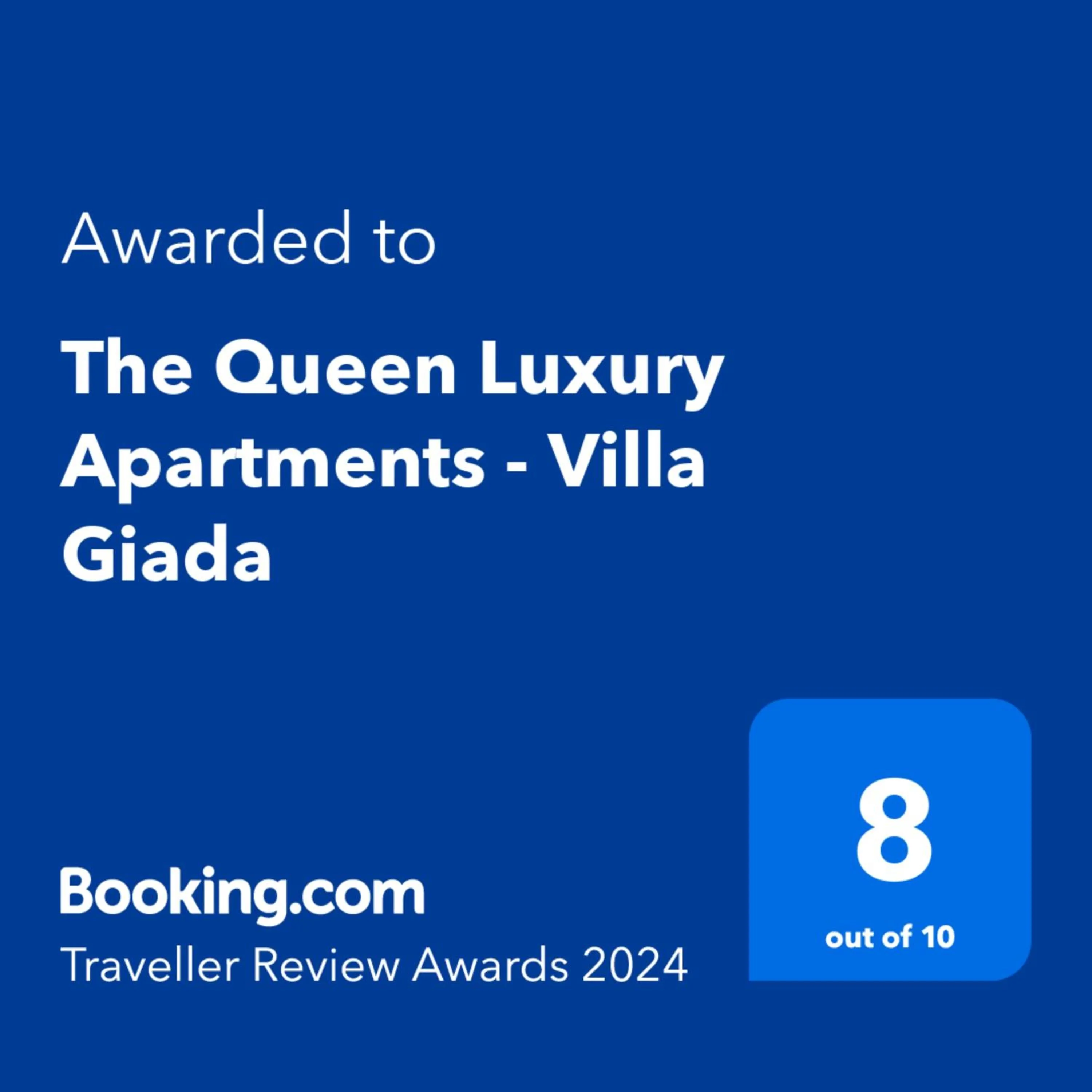 Certificate/Award in The Queen Luxury Apartments - Villa Giada
