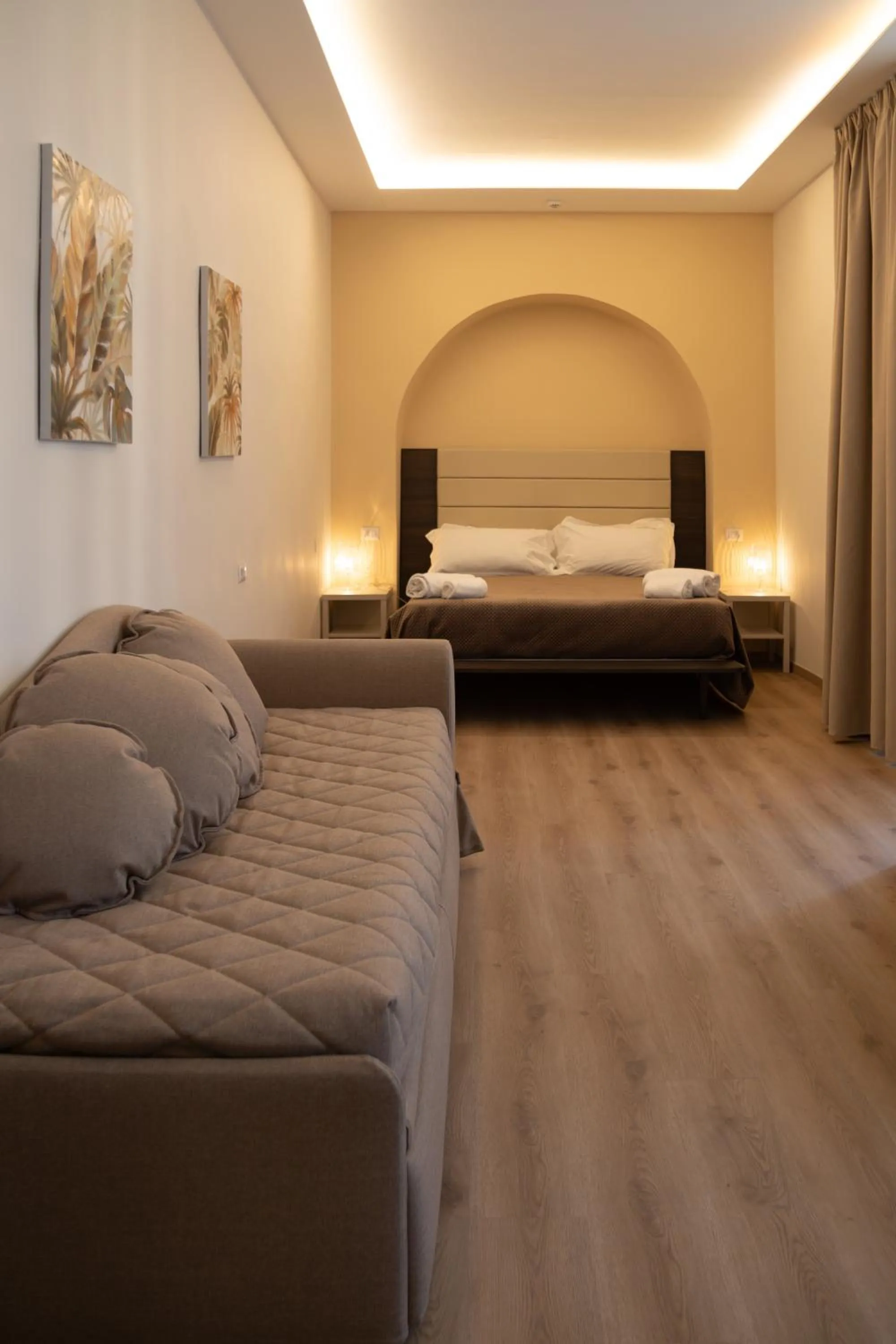 Bed in Palazzo Cappuccini Art Relais