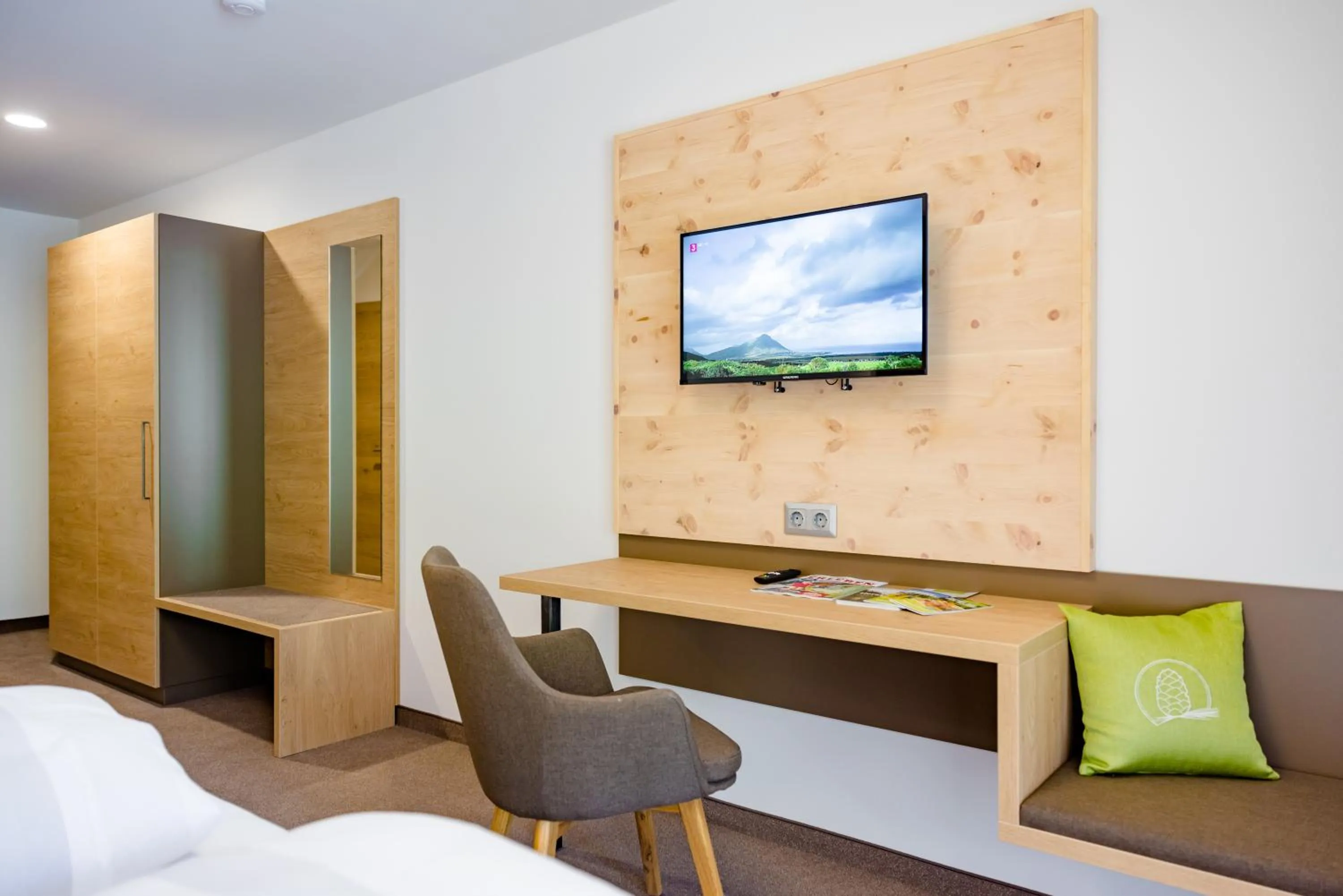 Seating area, Bed in Gästehaus Fiedlwirt