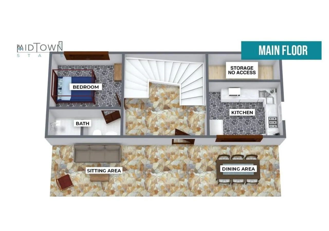 Floor plan in Pangea Lodge with Shared Pool at the Heart of Manzanillo