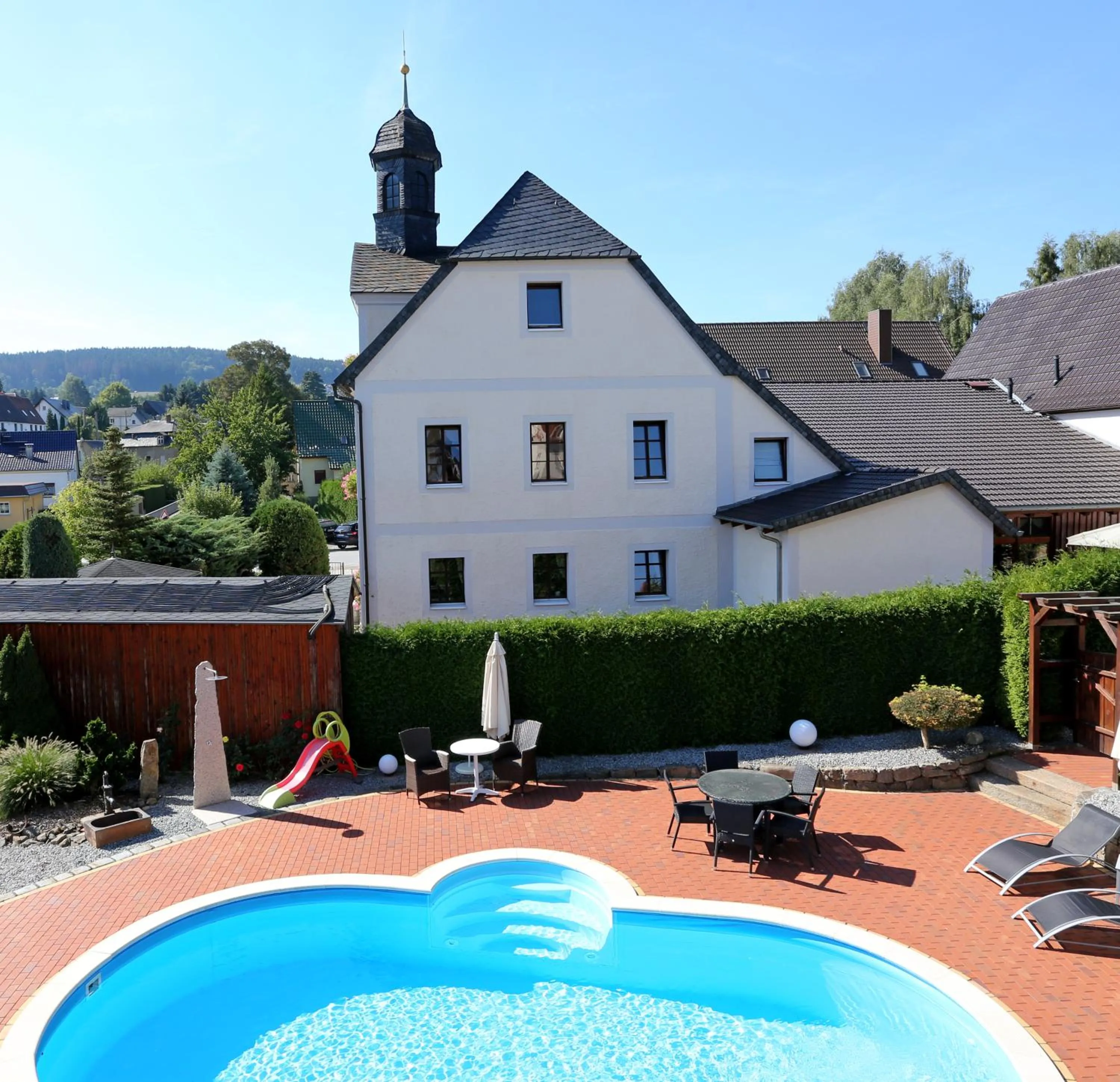 Pool view in Landhotel Thürmchen