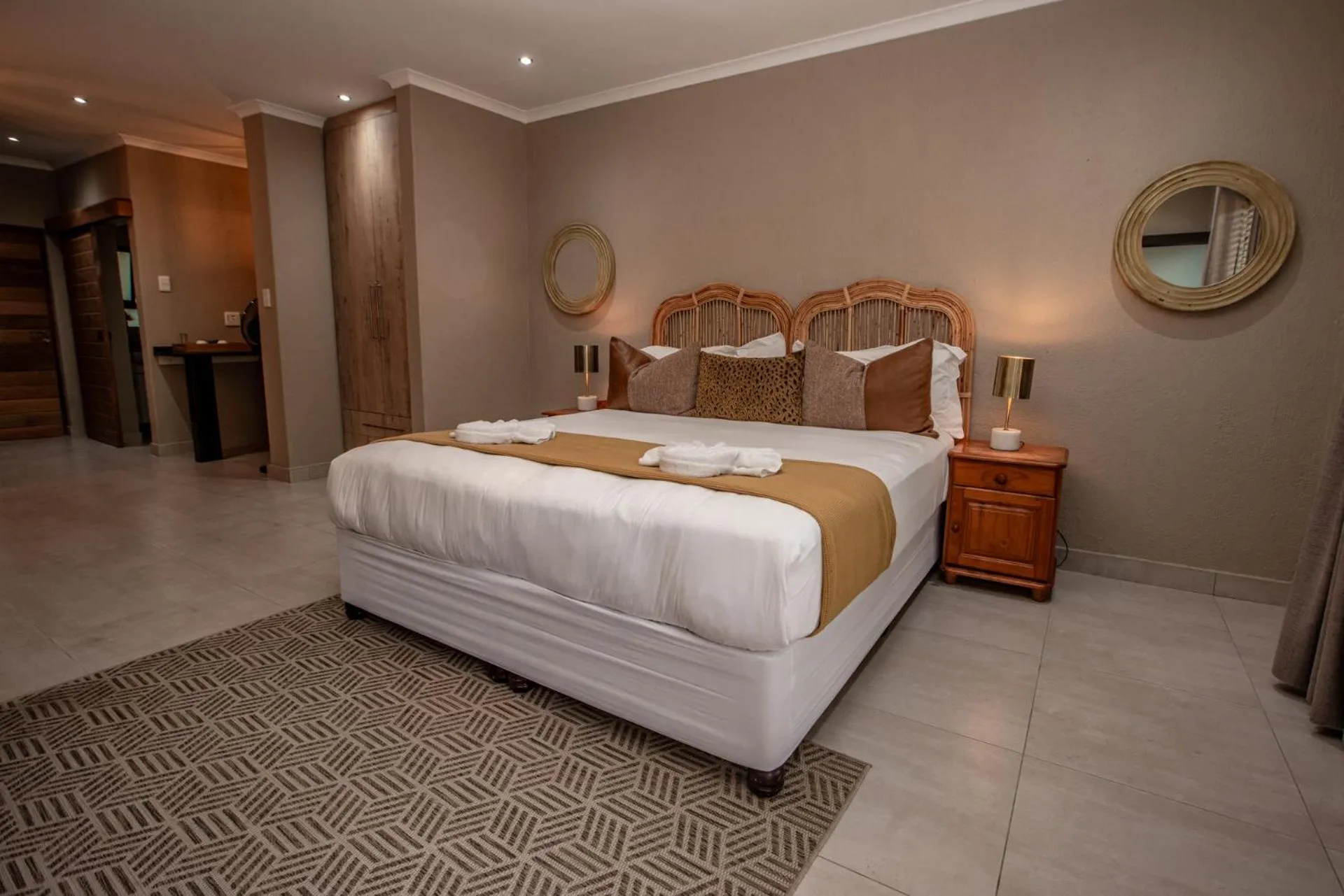Bed in Bushbaby Valley Lodge