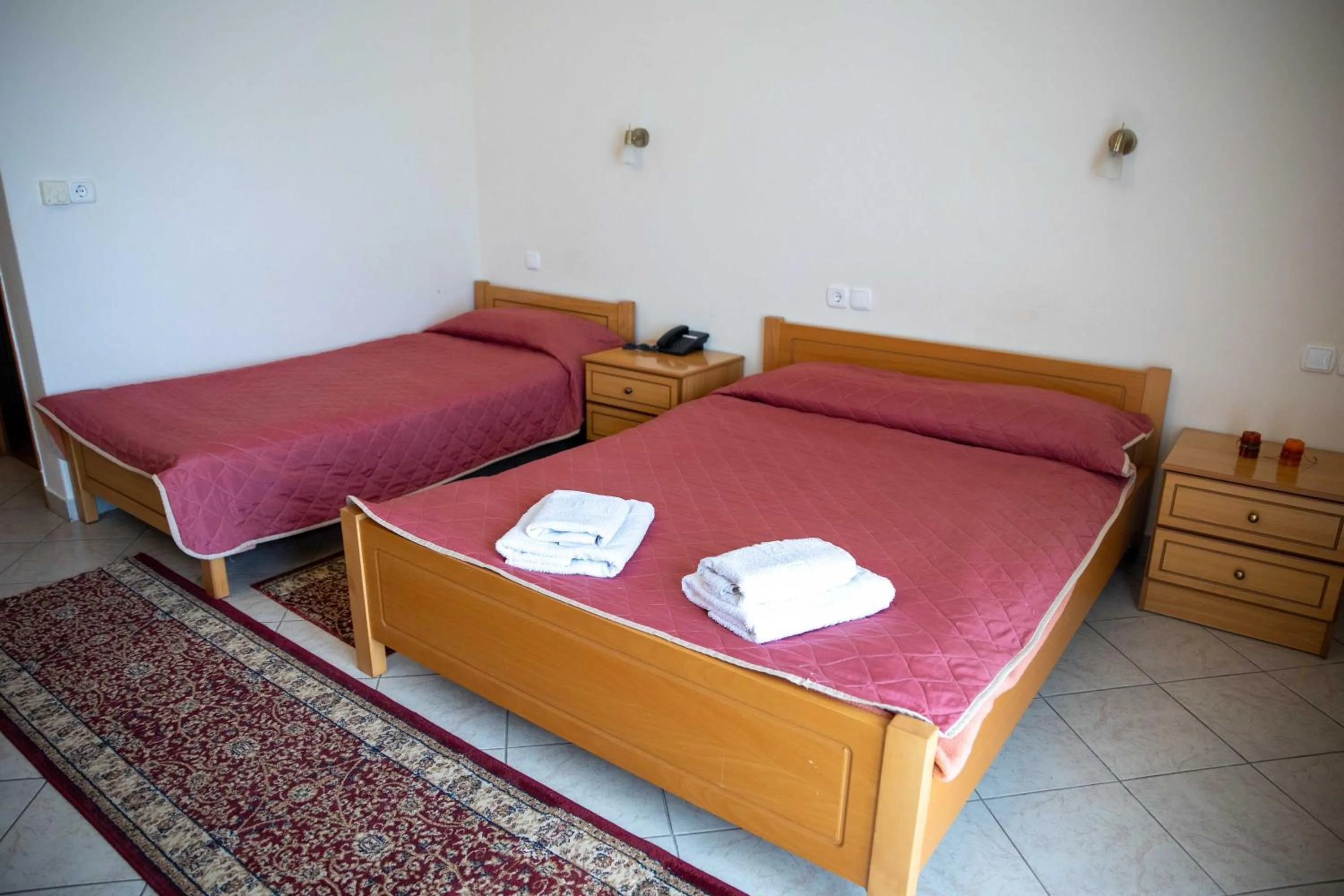 Bed in Hotel Kastro