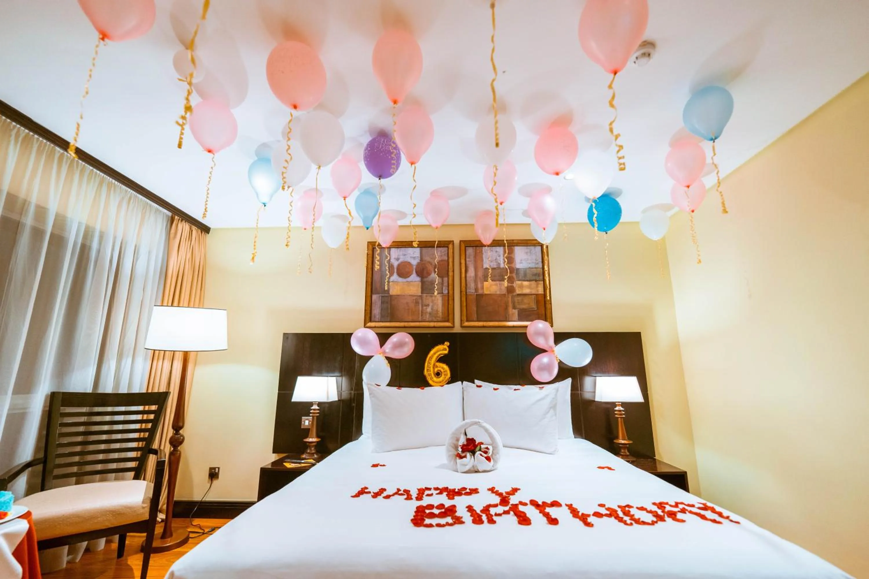 Bed in Mount Meru Hotel