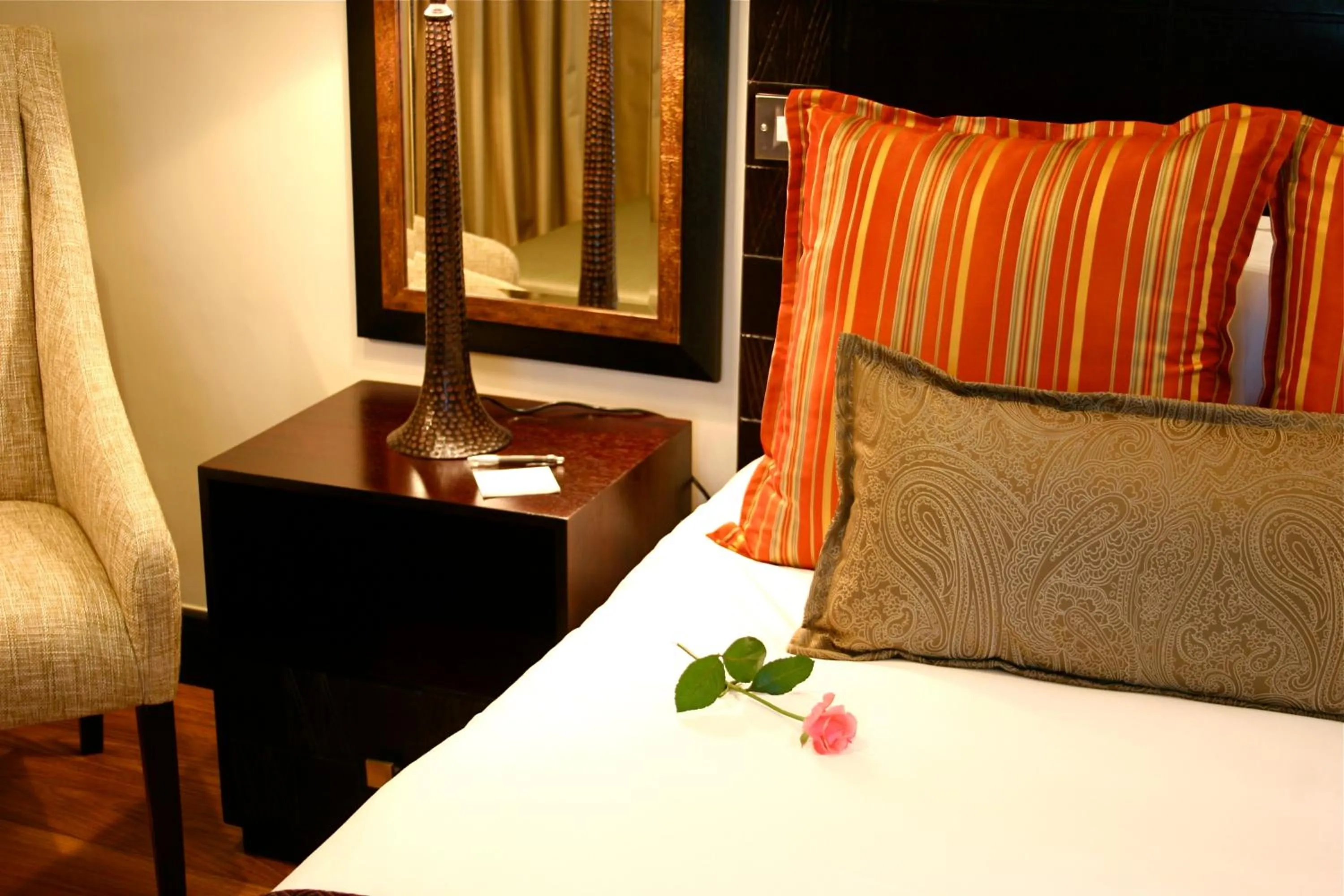 Bed in Mount Meru Hotel