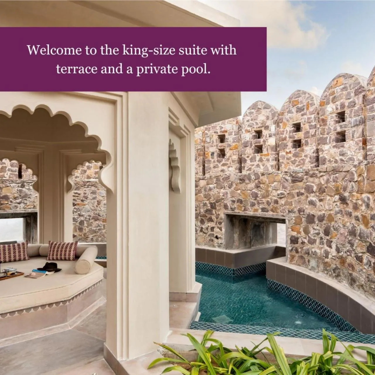 Pool view in Six Senses Fort Barwara Sawai Madhopur