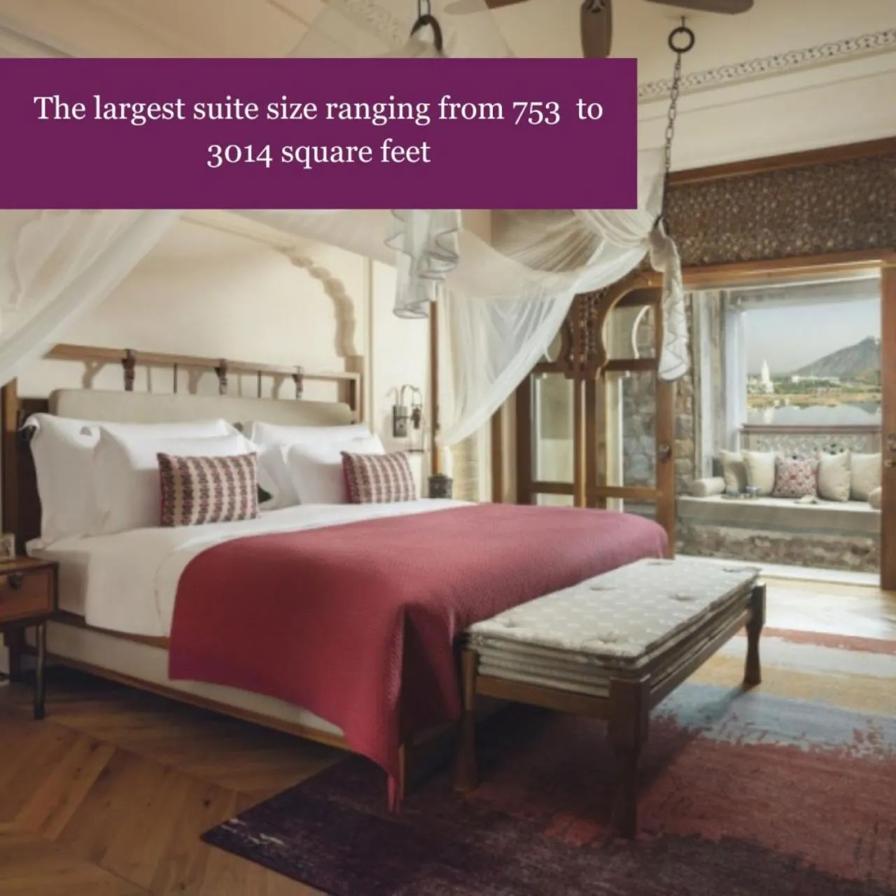 Area and facilities, Bed in Six Senses Fort Barwara Sawai Madhopur