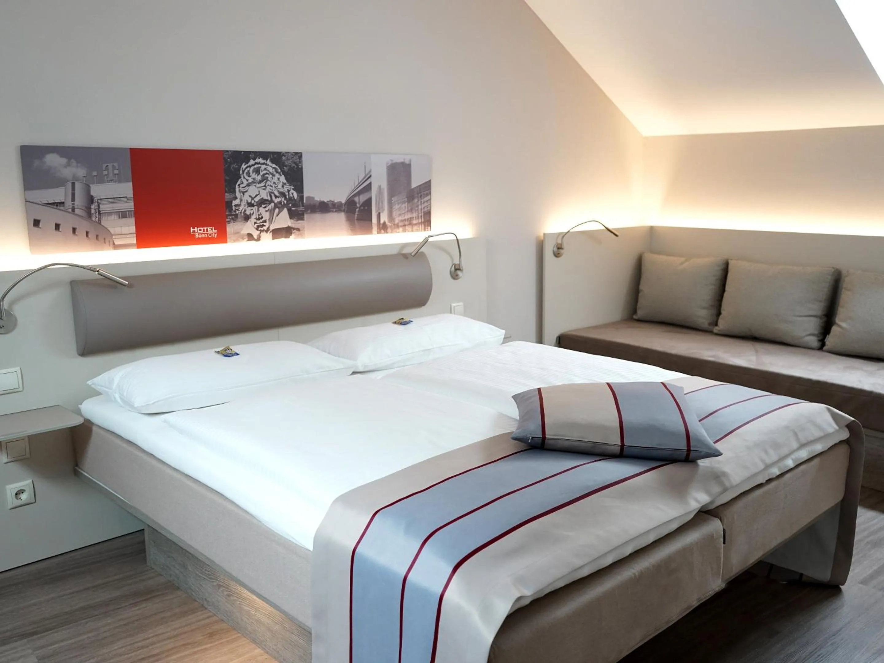 Bed in Hotel Bonn City