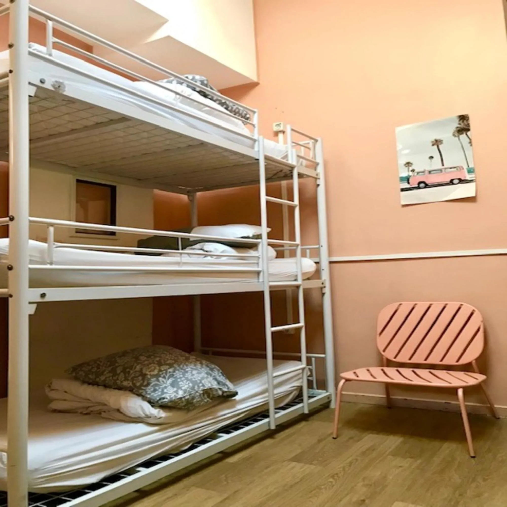 Bed in trendy hostel