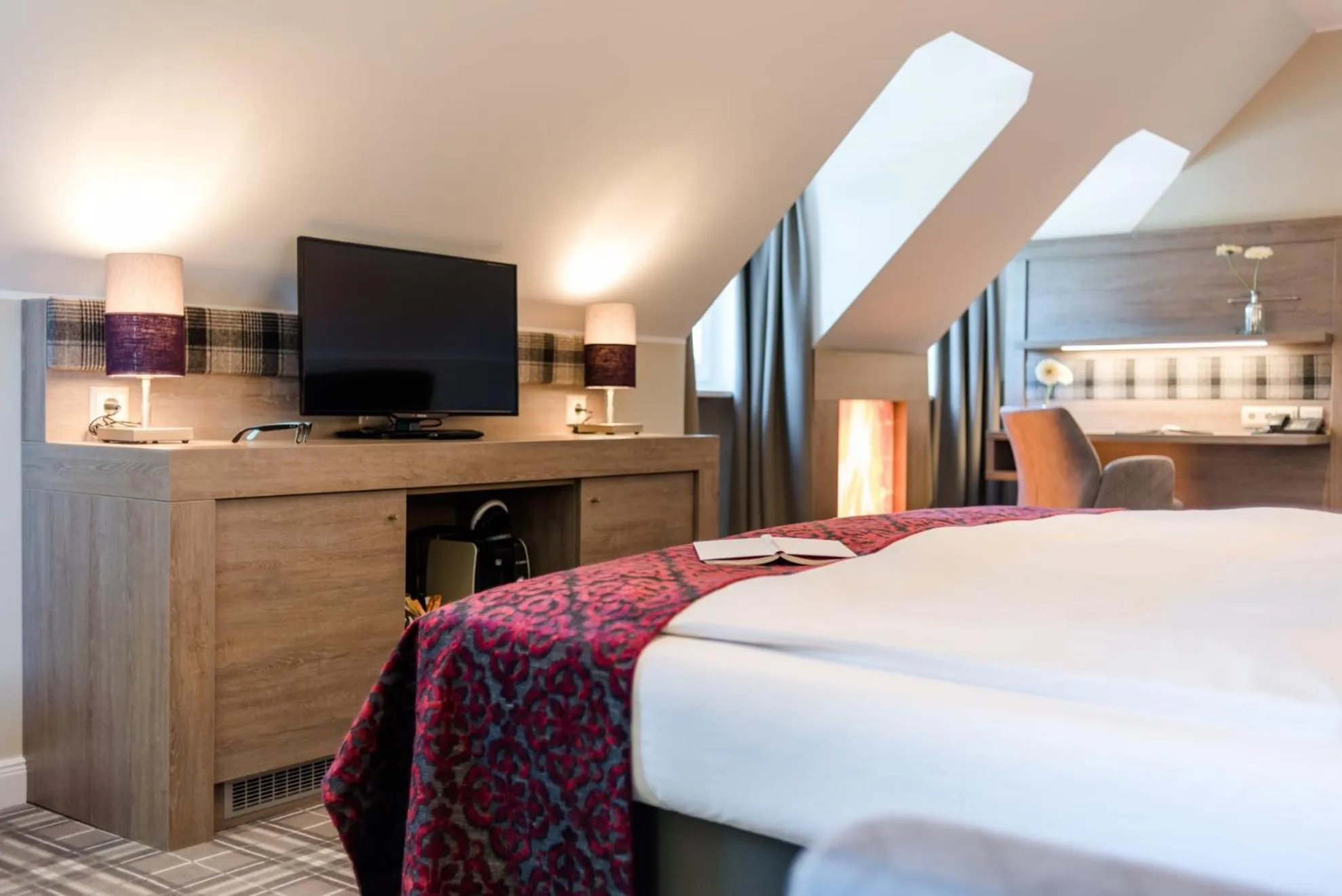 Bed in Lohmann's Romantik Hotel Gravenberg