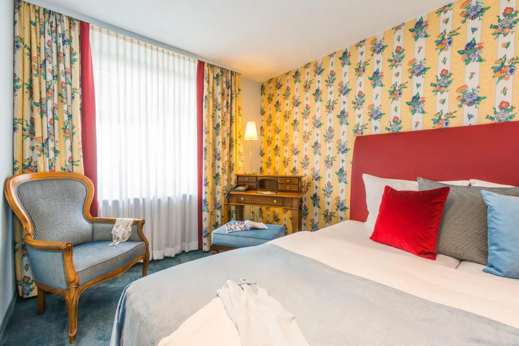 Bed in Lohmann's Romantik Hotel Gravenberg