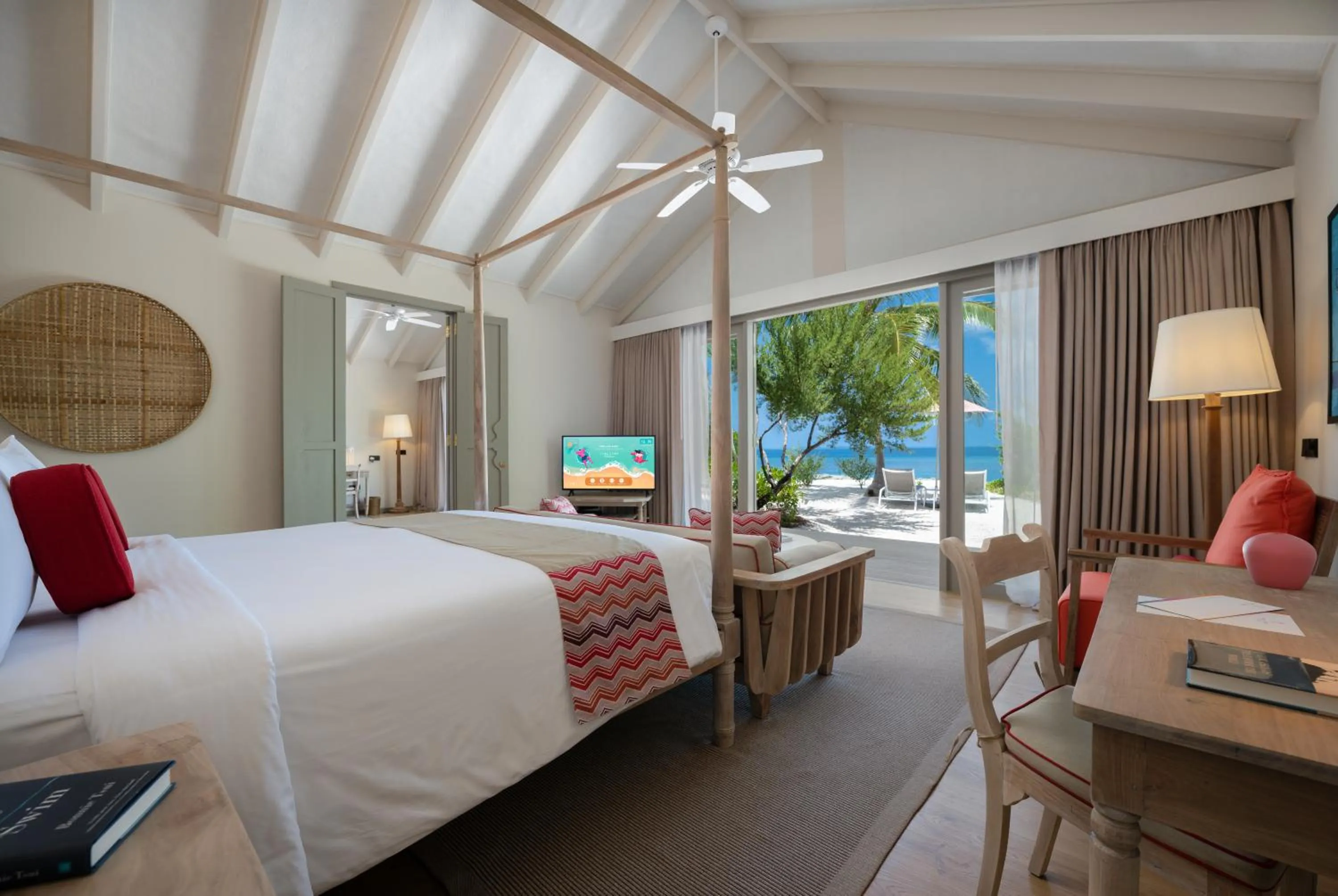 Patio, Bed in Cora Cora Maldives - Premium All-Inclusive Resort