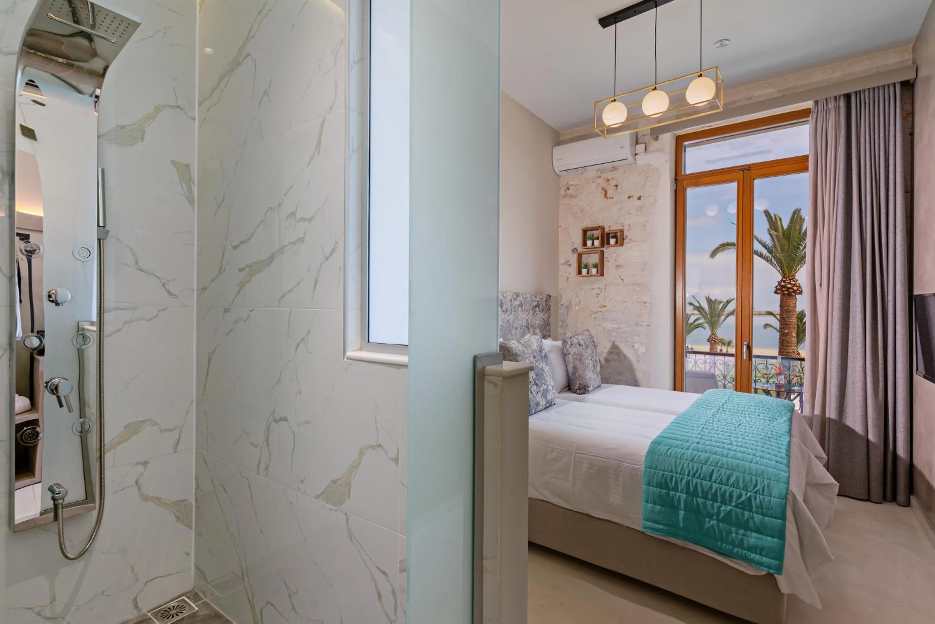 Photo of the whole room, Bed in Mitos-Suites