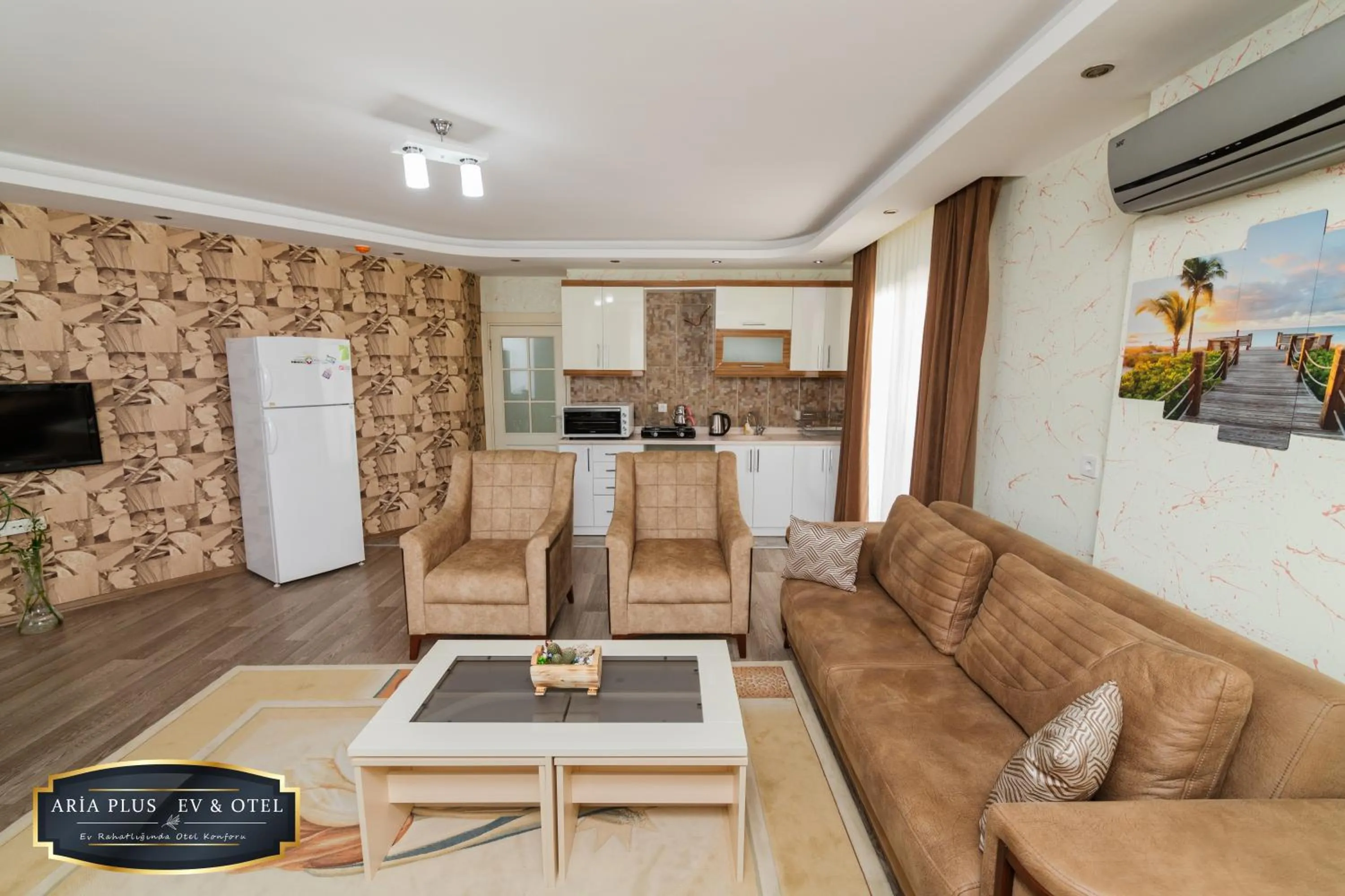 Seating area in aria plus ev otel