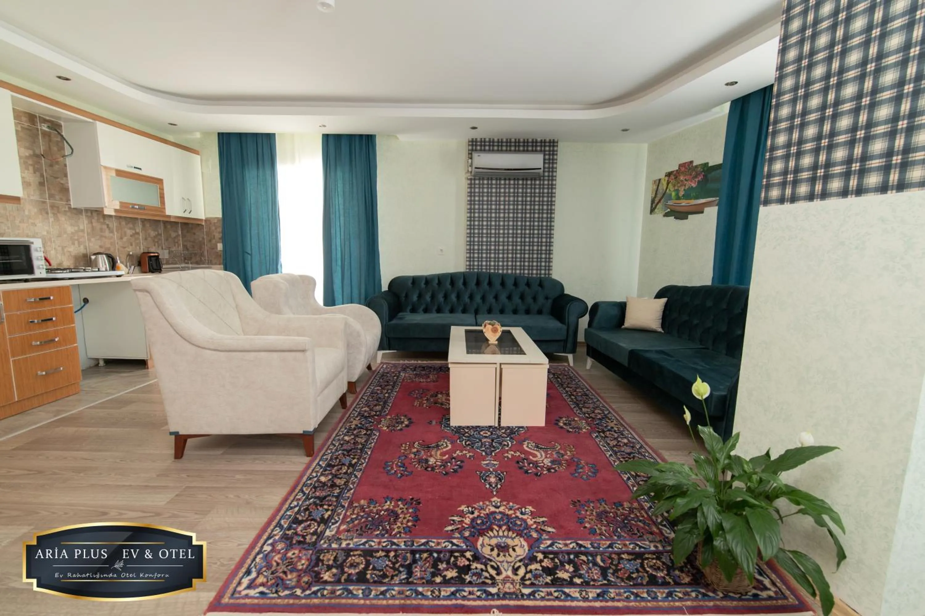 Living room in aria plus ev otel