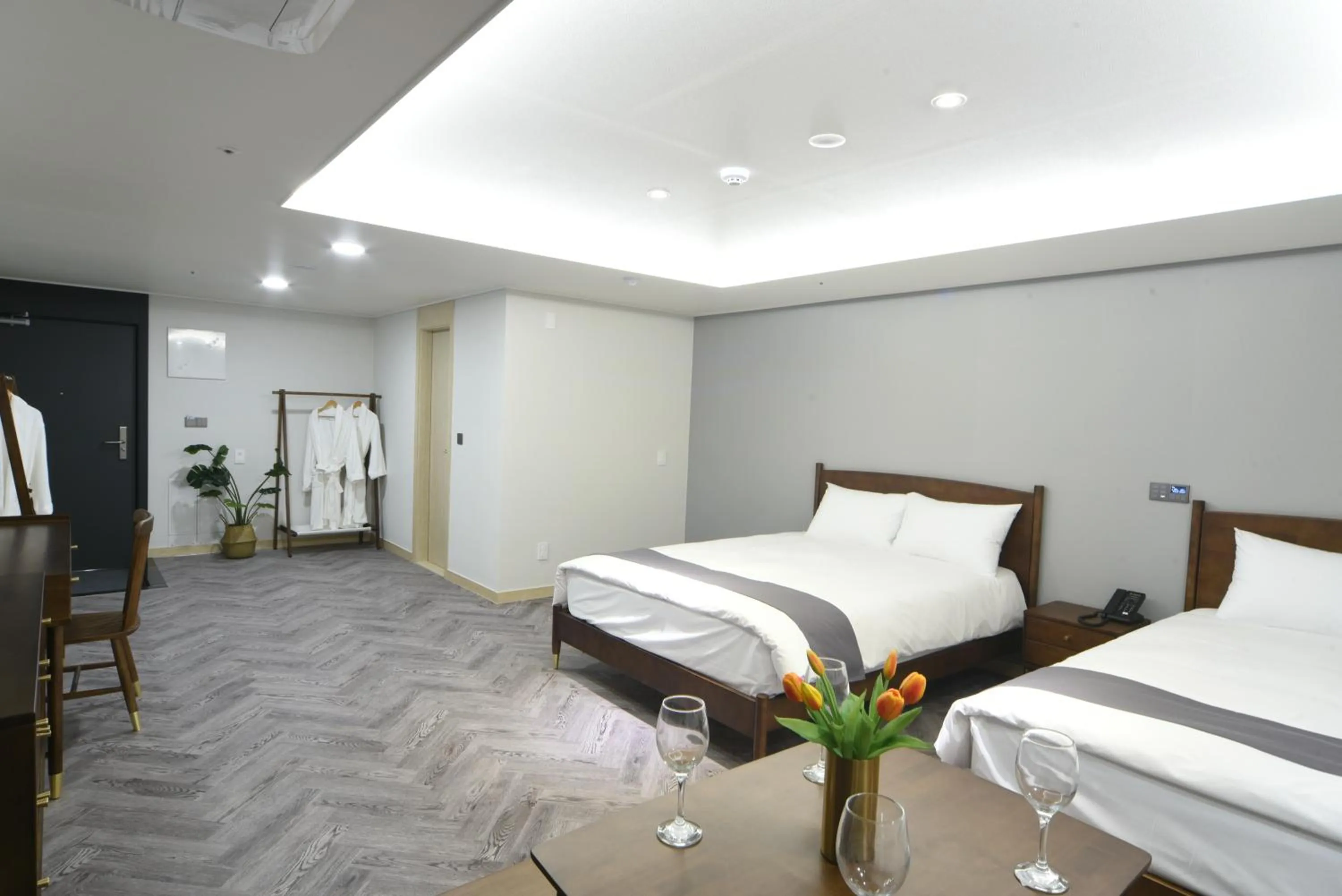 Bed in Haeundae Central Hotel