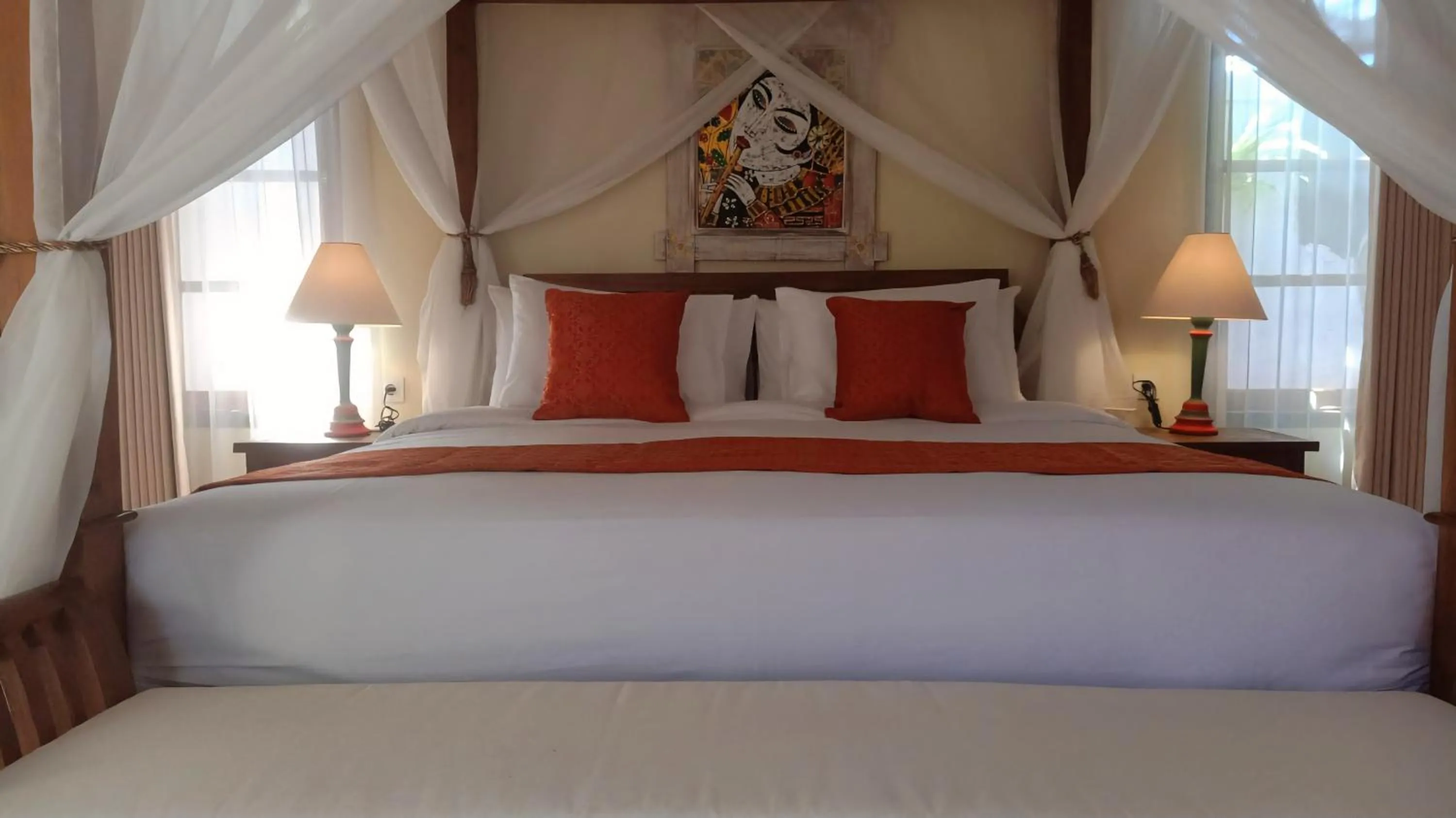 Bed in Bebek Cottages Sanur