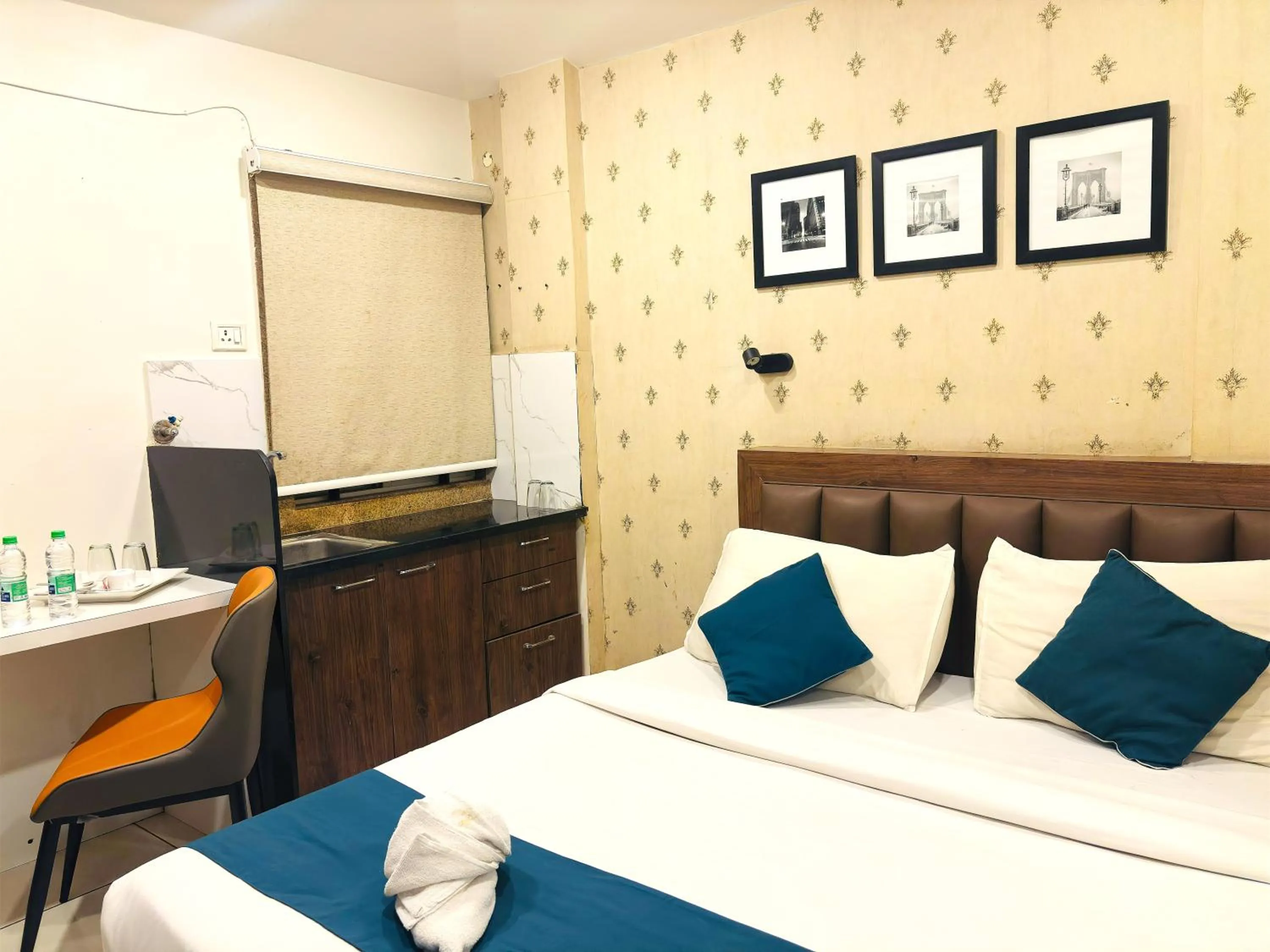 Bed in Hotel Shree Ram Palace