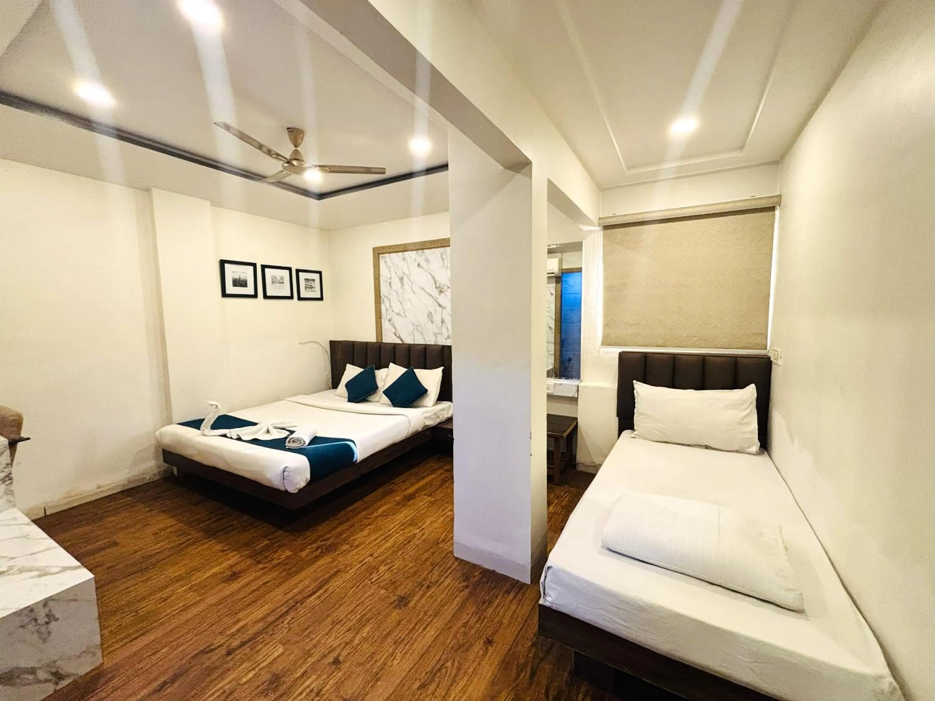 Bed in Hotel Shree Ram Palace