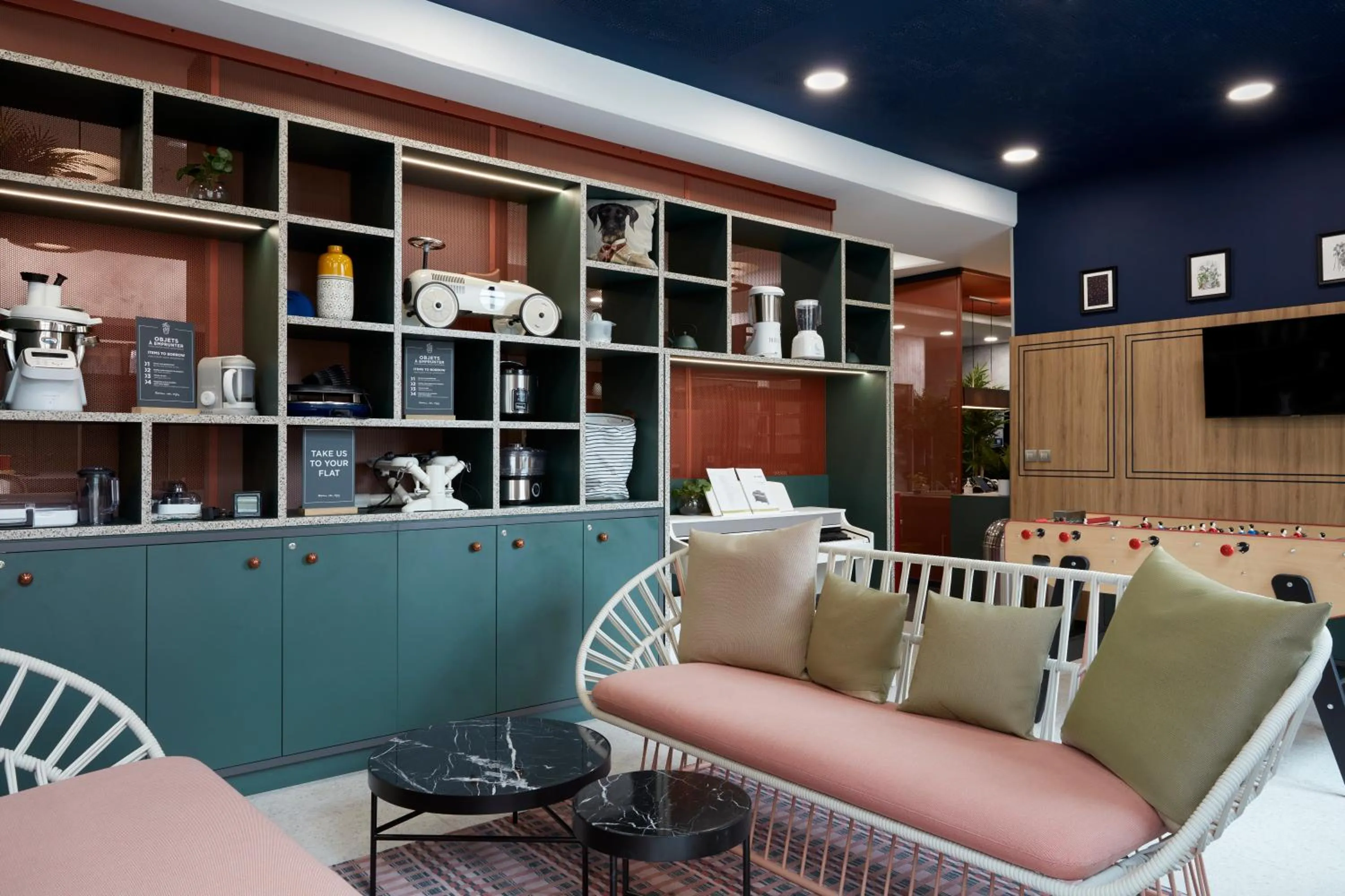 Seating area in Aparthotel Adagio Paris Suresnes Longchamp