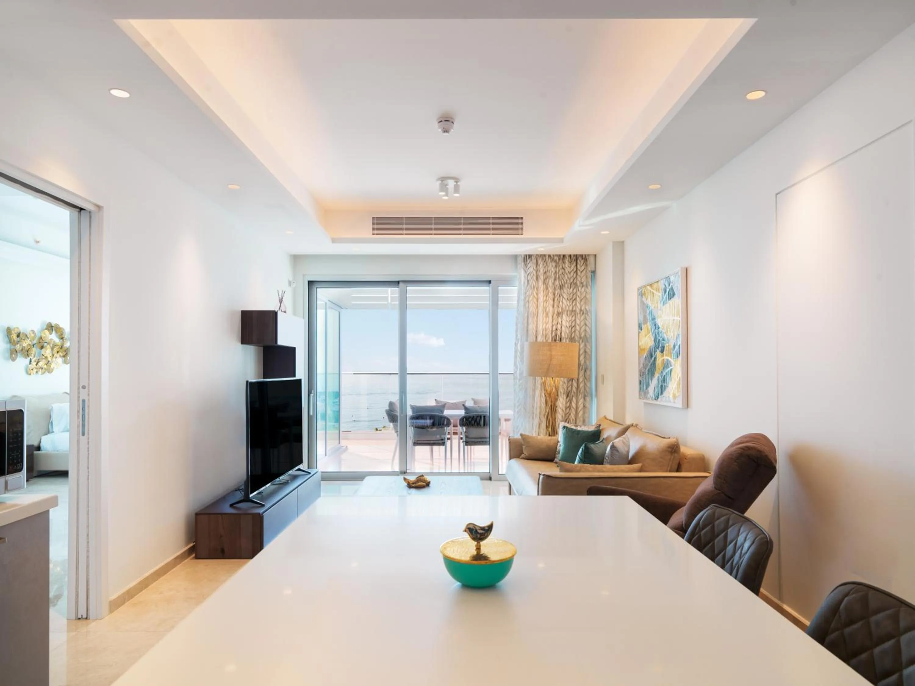 Living room in The Tower at St Raphael Resort